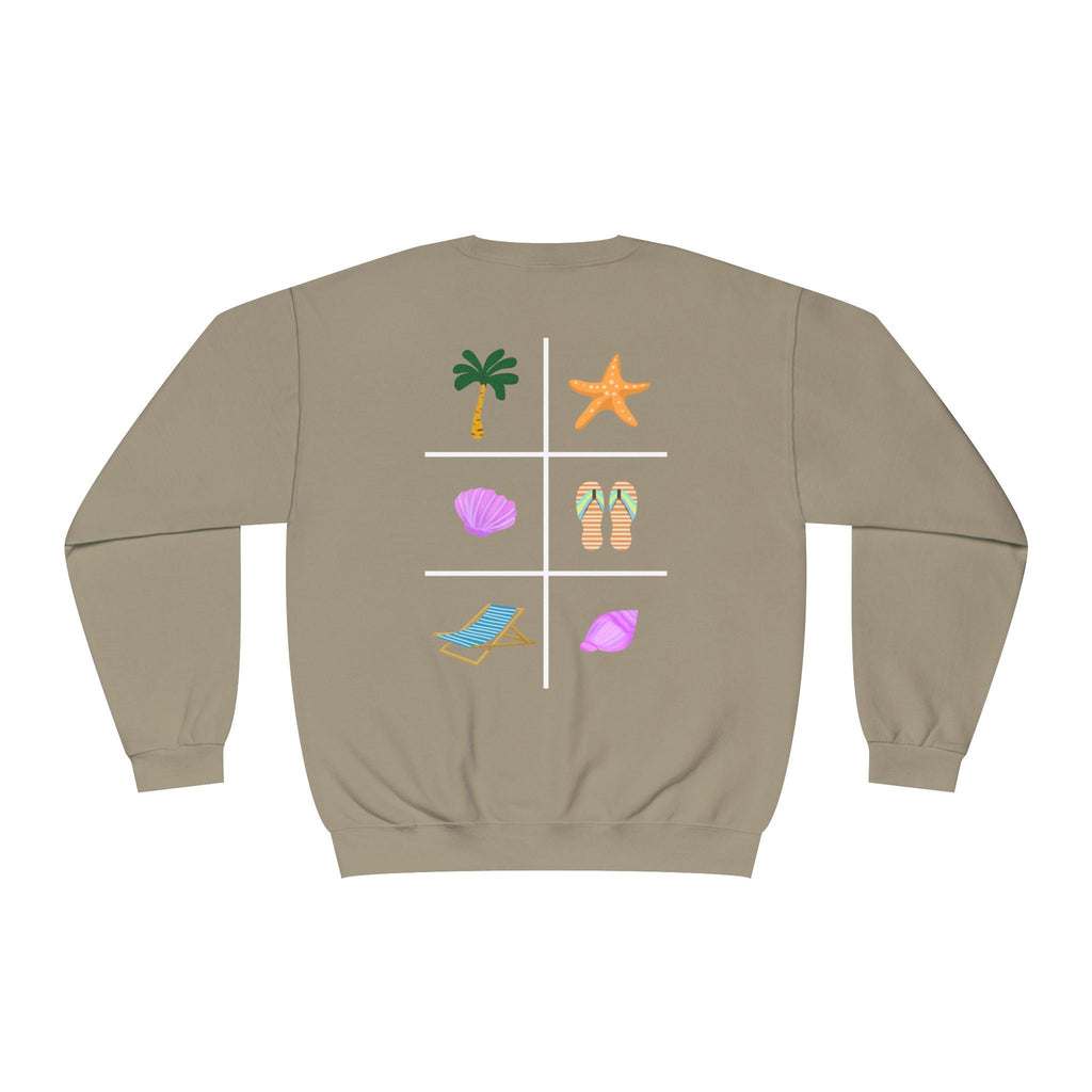Tropical Beach Icons Sweatshirt Hummingbird Chest - Etna Gift