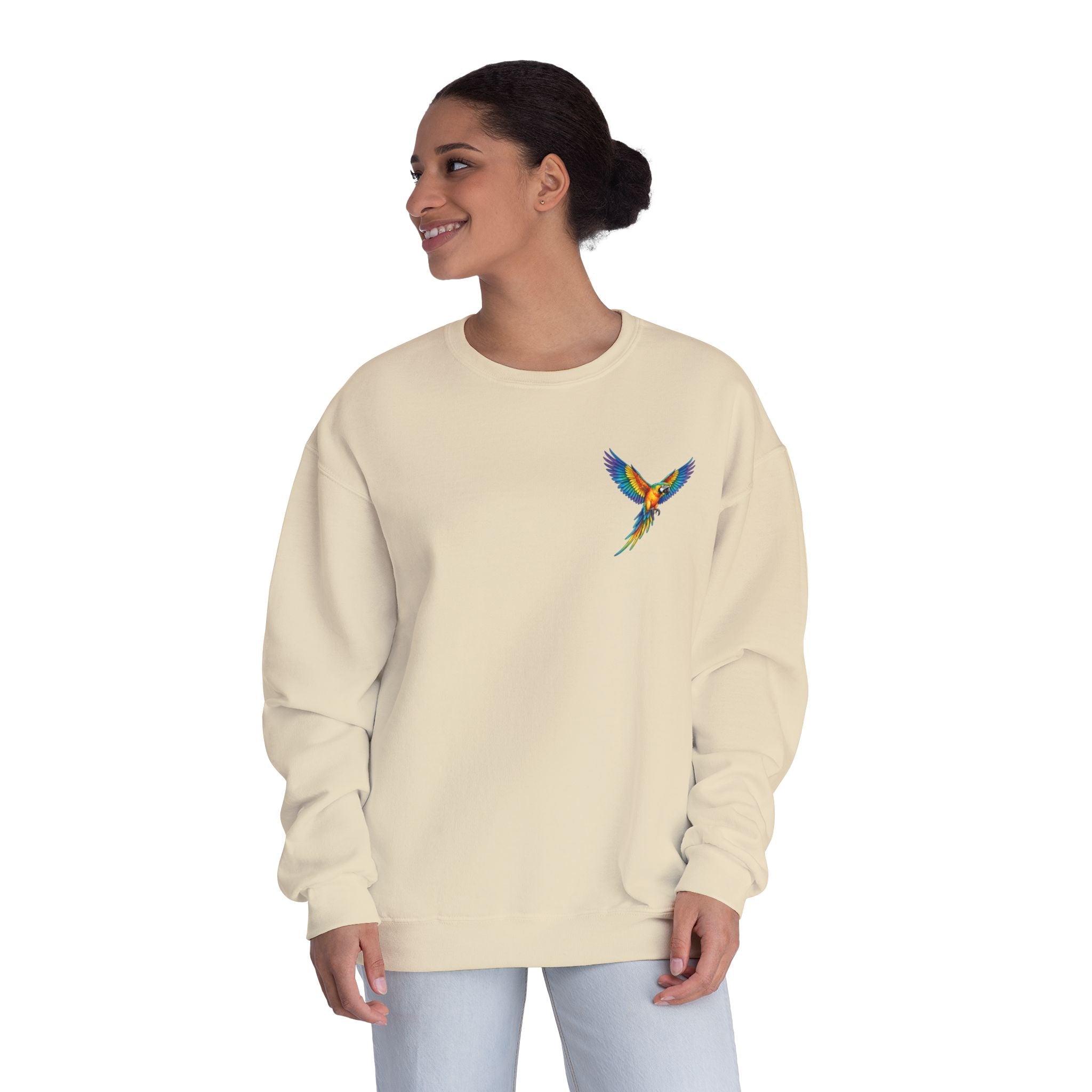 Tropical Beach Icons Sweatshirt Hummingbird Chest - Etna Gift