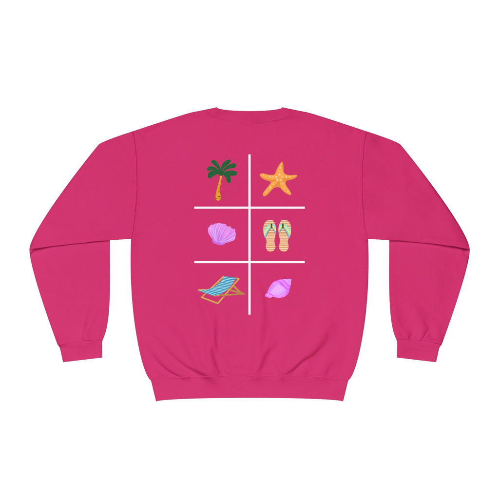 Tropical Beach Icons Sweatshirt Hummingbird Chest - Etna Gift