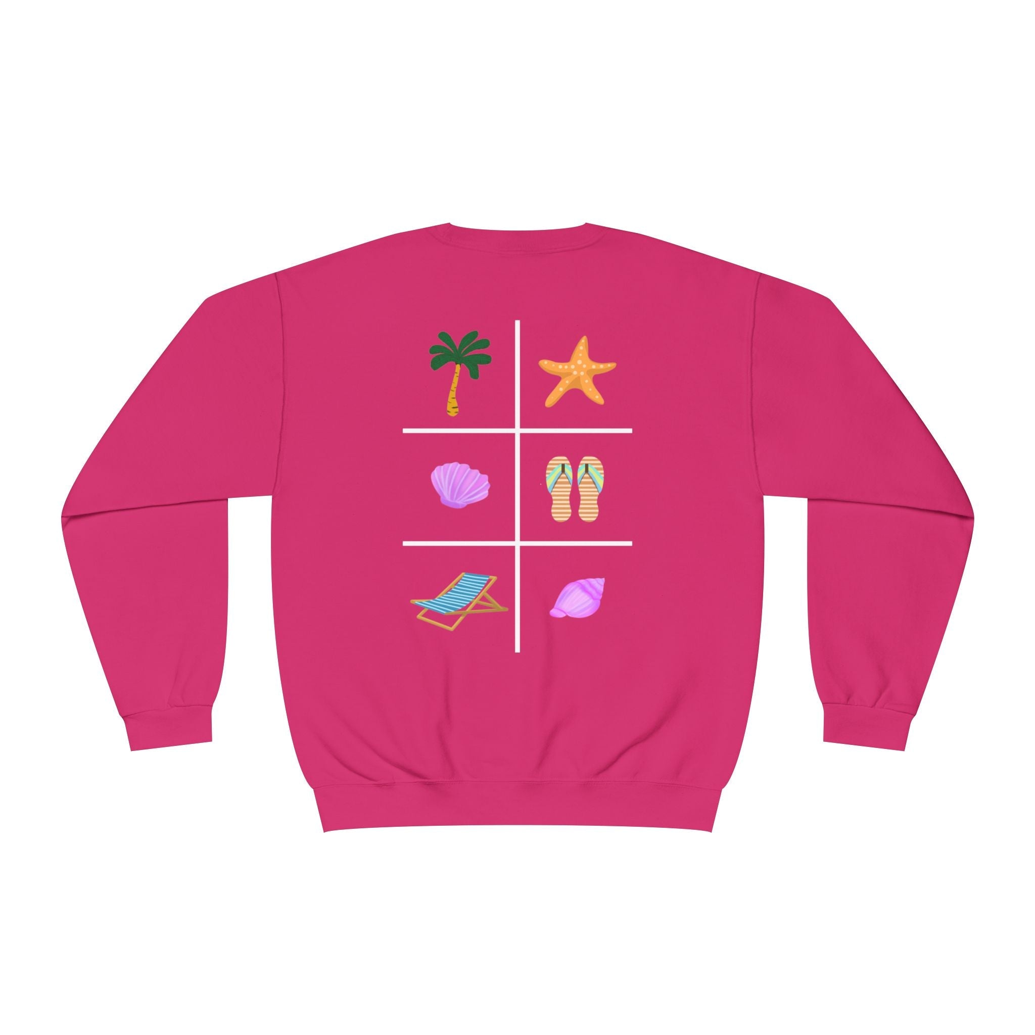 Tropical Beach Icons Sweatshirt Hummingbird Chest - Etna Gift