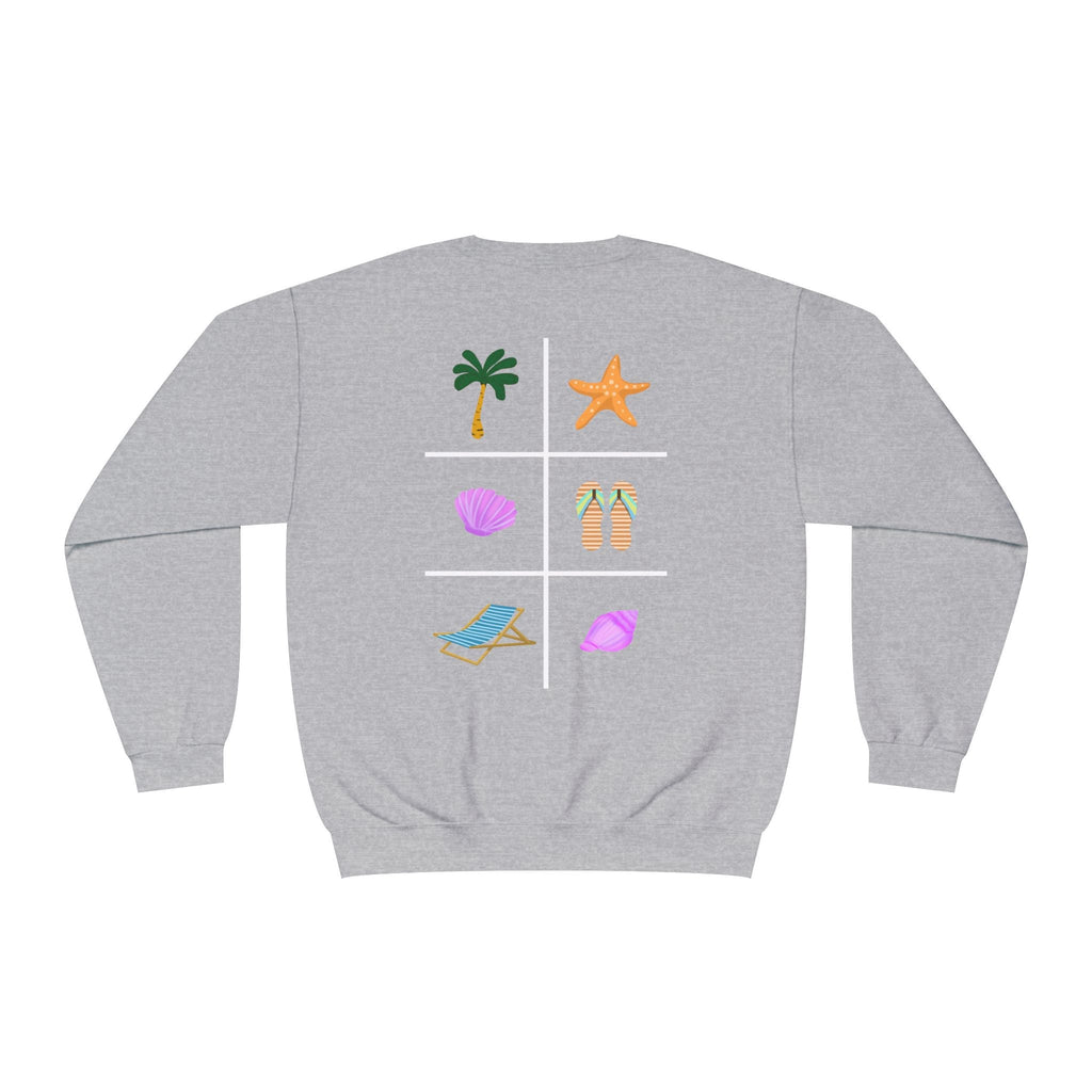 Tropical Beach Icons Sweatshirt Hummingbird Chest - Etna Gift