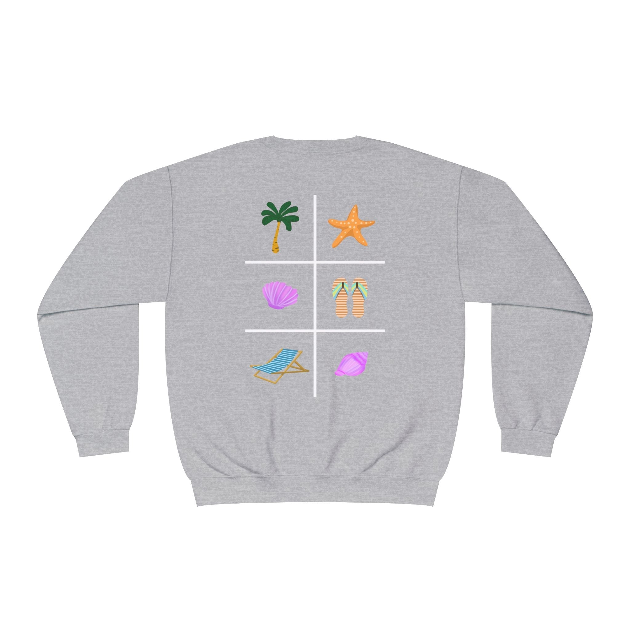 Tropical Beach Icons Sweatshirt Hummingbird Chest - Etna Gift