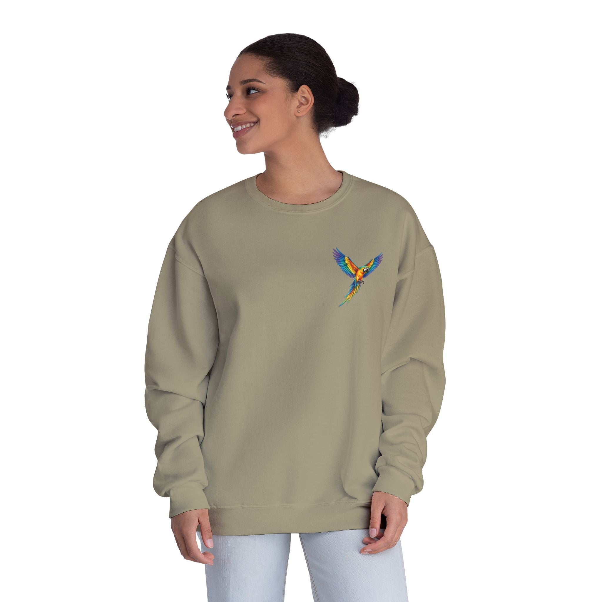 Tropical Beach Icons Sweatshirt Hummingbird Chest - Etna Gift