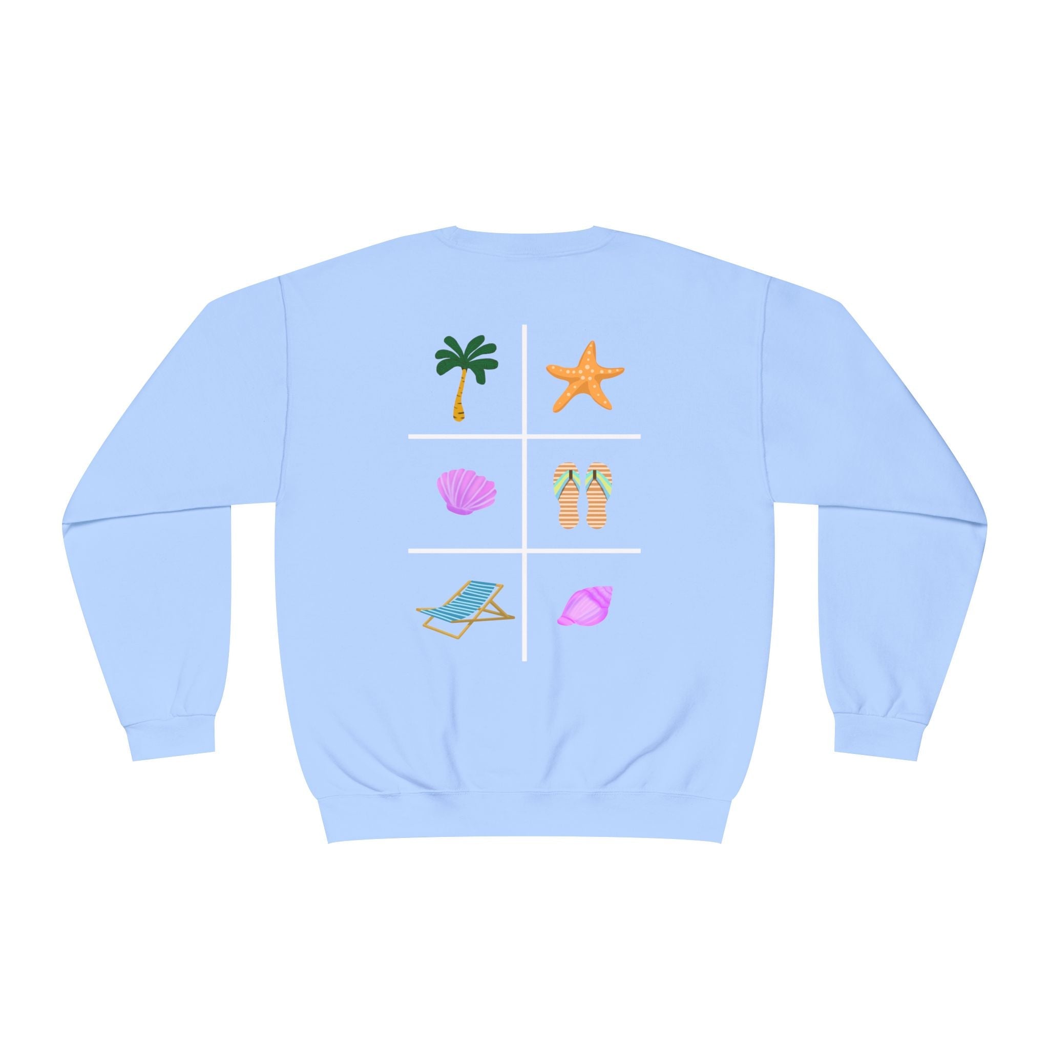 Tropical Beach Icons Sweatshirt Hummingbird Chest - Etna Gift