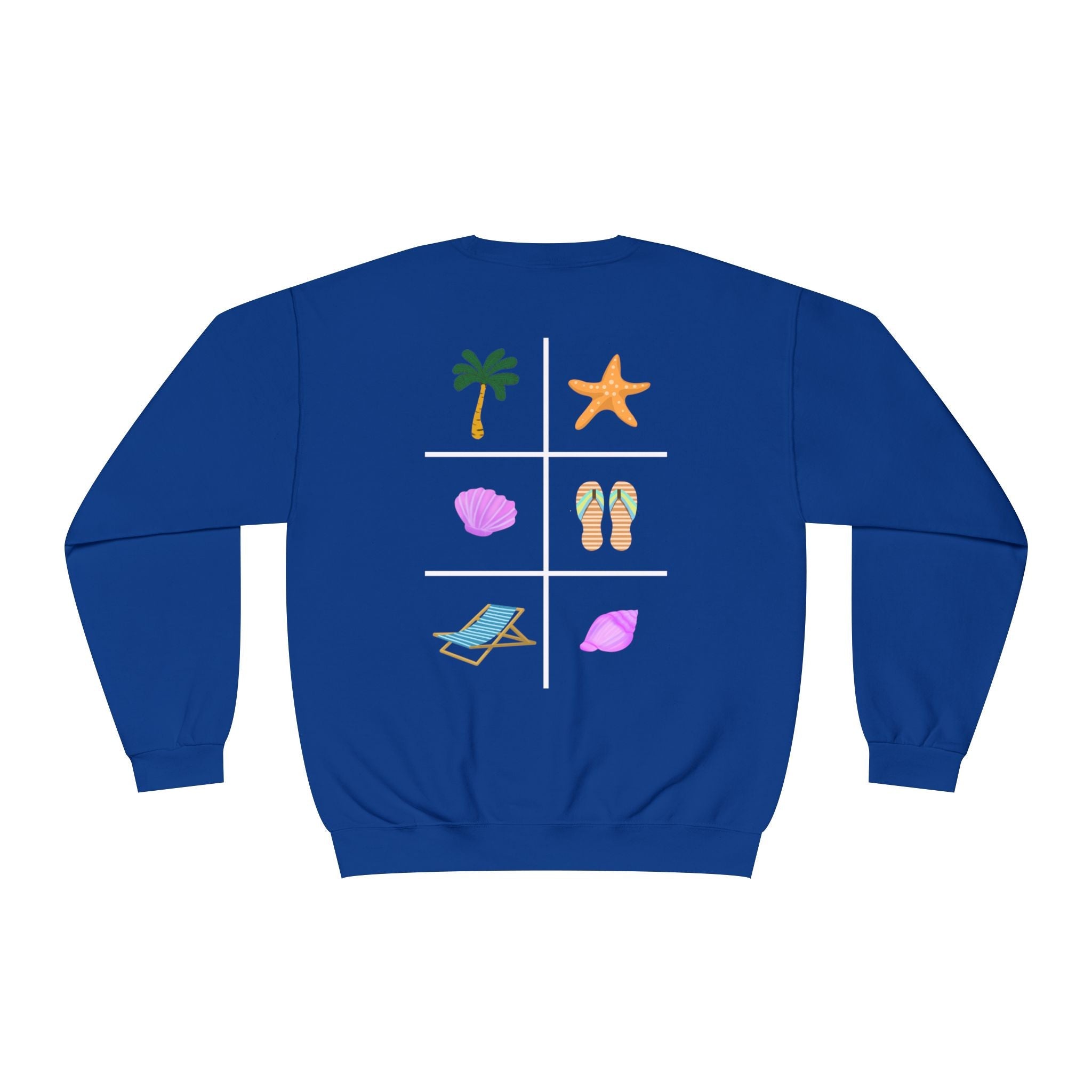 Tropical Beach Icons Sweatshirt Hummingbird Chest - Etna Gift