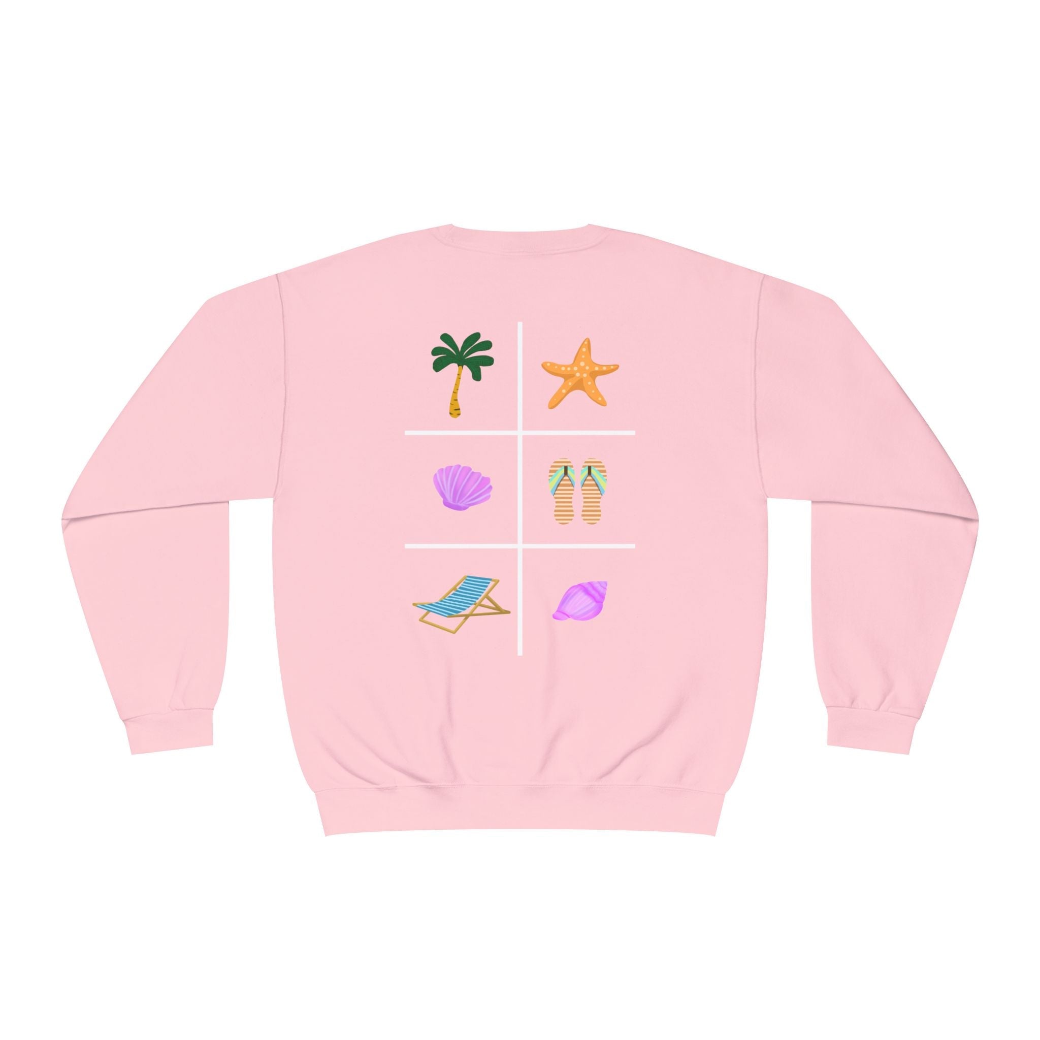 Tropical Beach Icons Sweatshirt Hummingbird Chest - Etna Gift