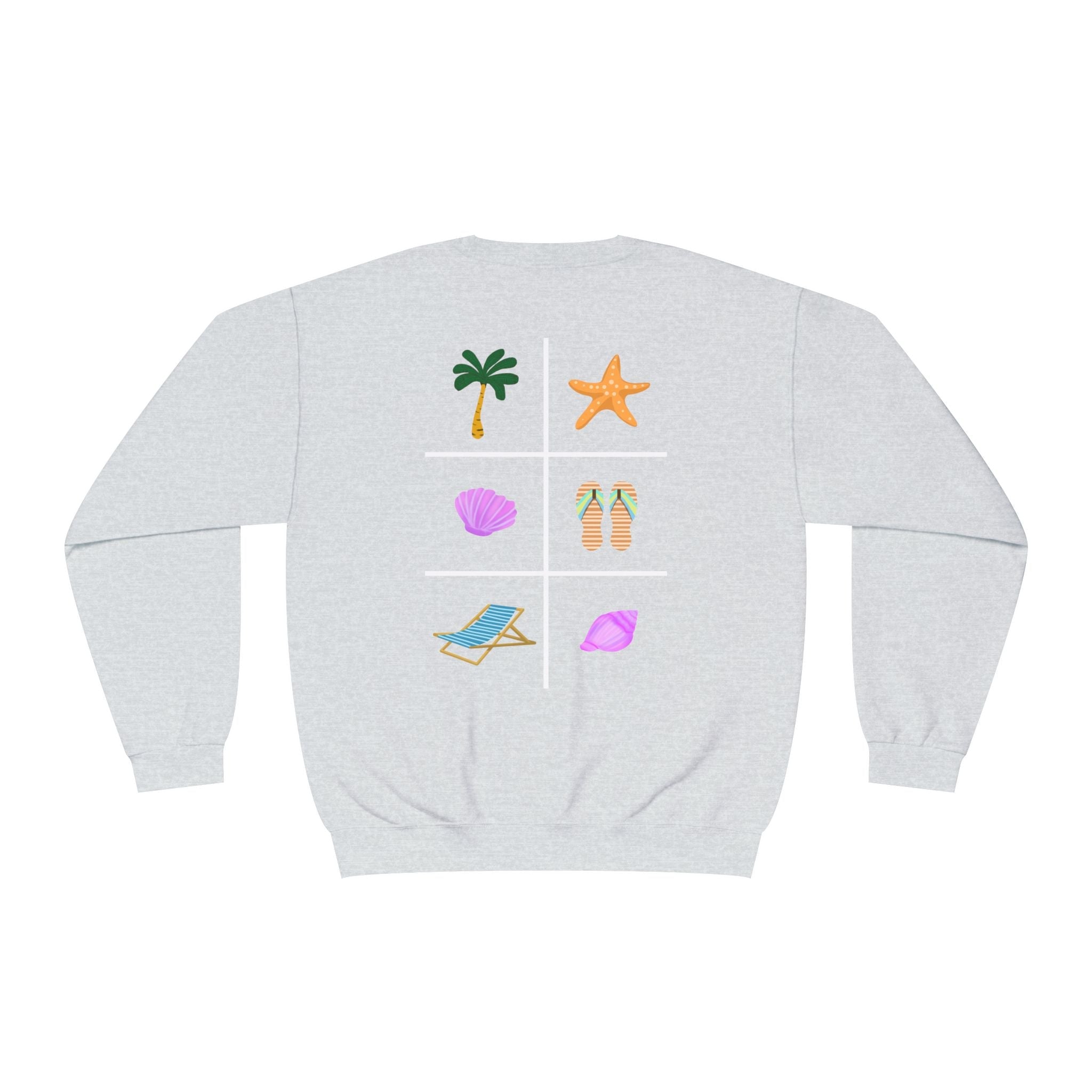 Tropical Beach Icons Sweatshirt Hummingbird Chest - Etna Gift