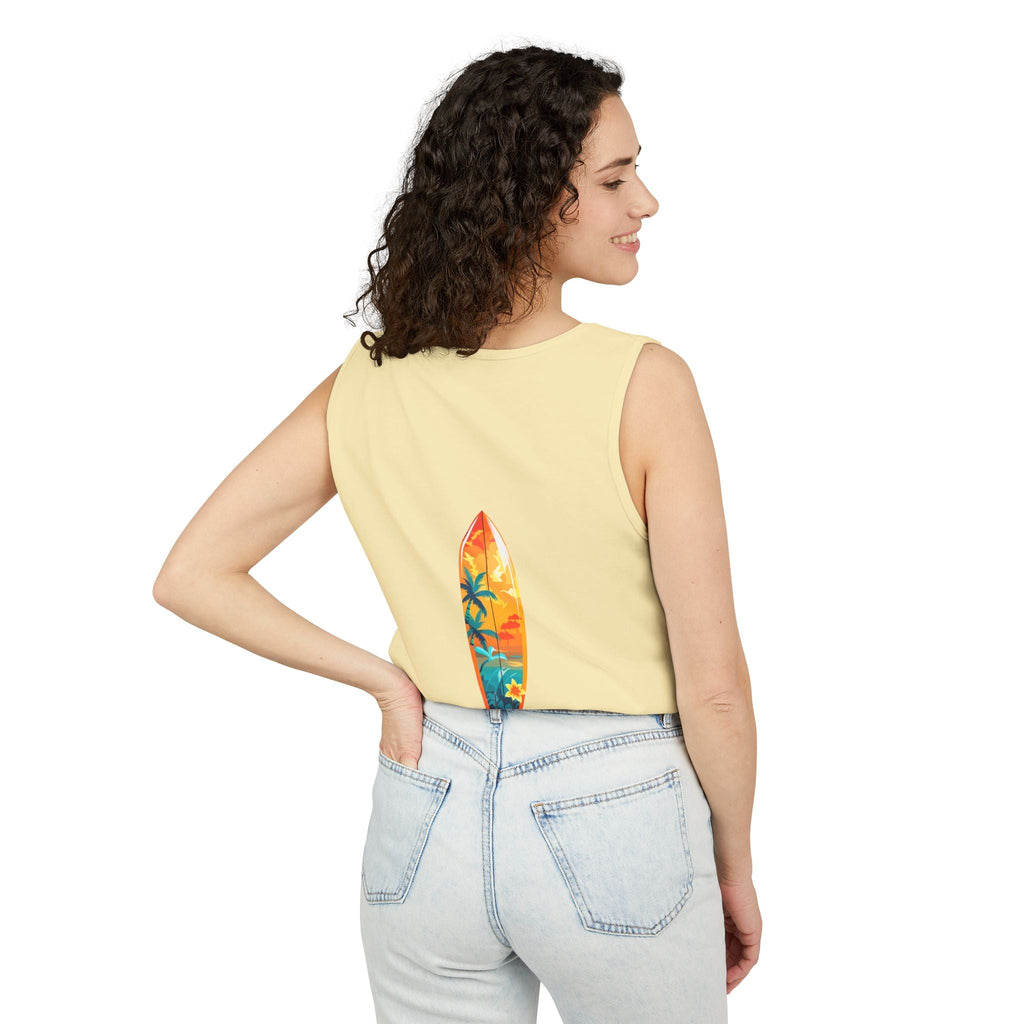 Tropical Sunset Tank Top Palm Tree Beach Graphic Tank - Etna Gift
