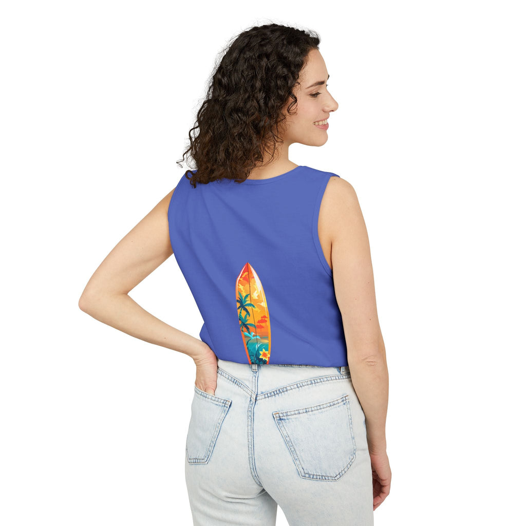 Tropical Sunset Tank Top Palm Tree Beach Graphic Tank - Etna Gift
