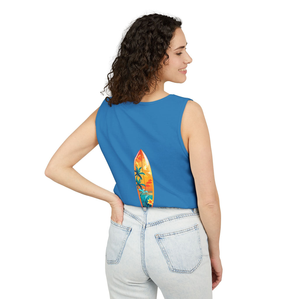 Tropical Sunset Tank Top Palm Tree Beach Graphic Tank - Etna Gift