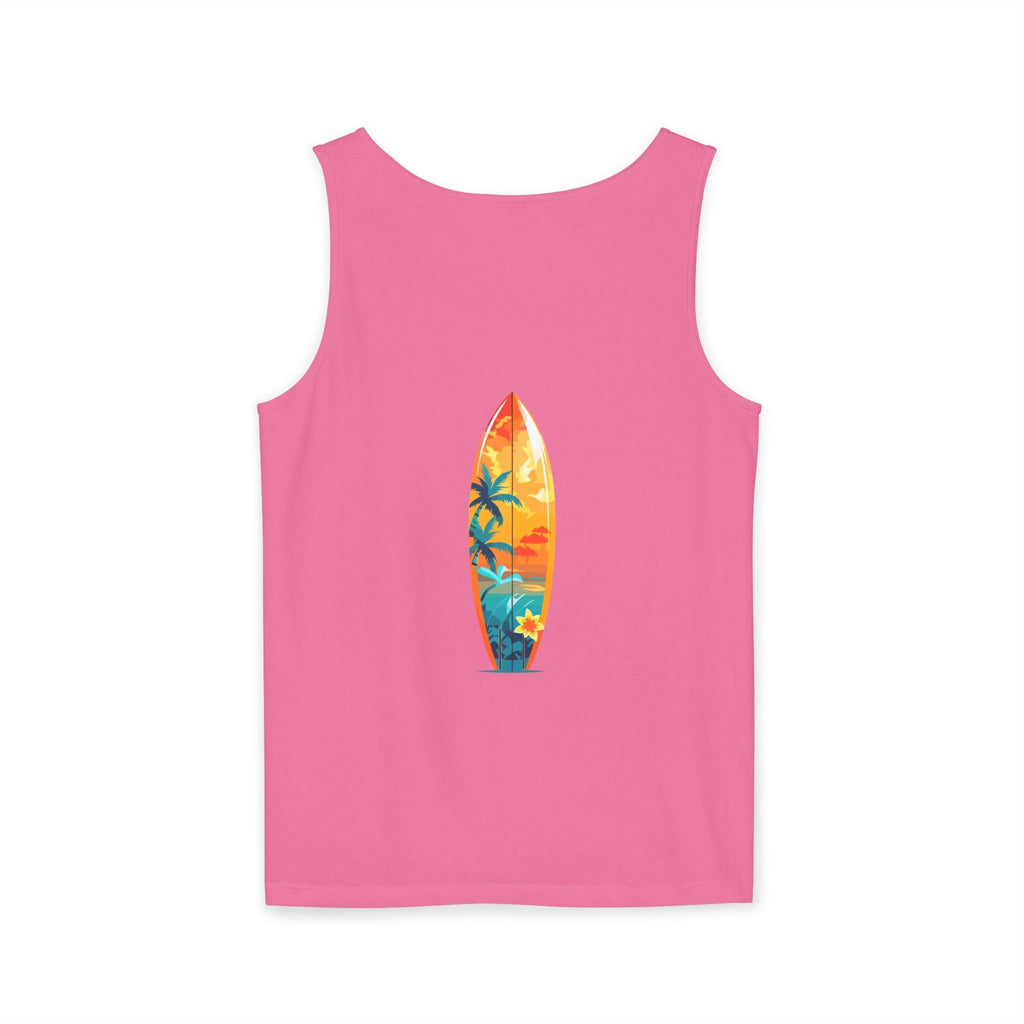 Tropical Sunset Tank Top Palm Tree Beach Graphic Tank - Etna Gift