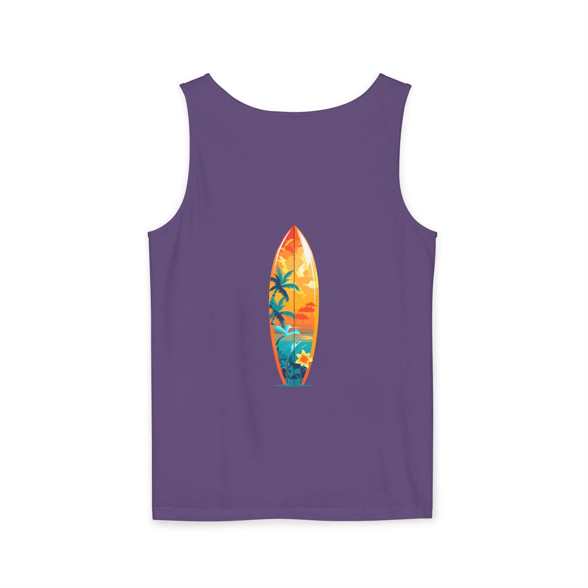 Tropical Sunset Tank Top Palm Tree Beach Graphic Tank - Etna Gift