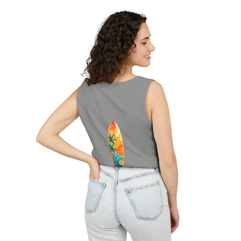 Tropical Sunset Tank Top Palm Tree Beach Graphic Tank - Etna Gift