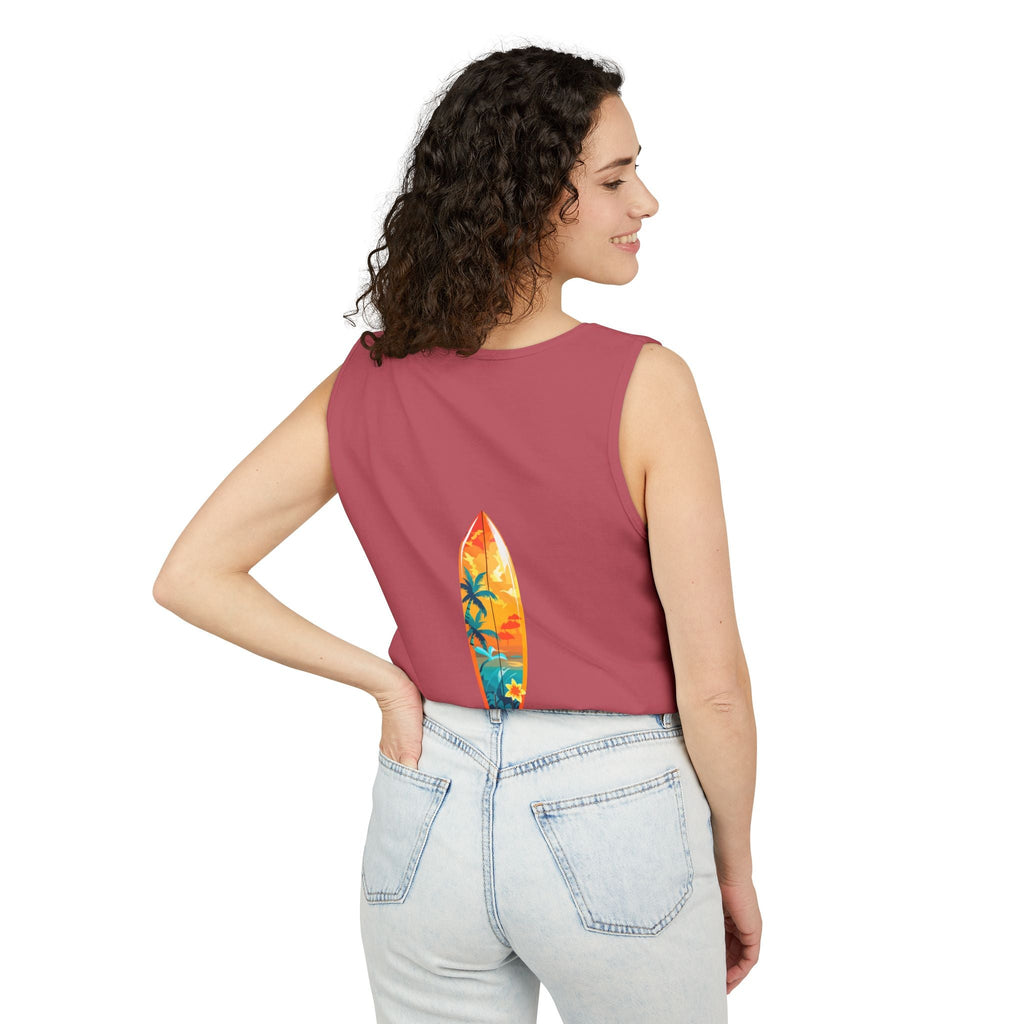 Tropical Sunset Tank Top Palm Tree Beach Graphic Tank - Etna Gift