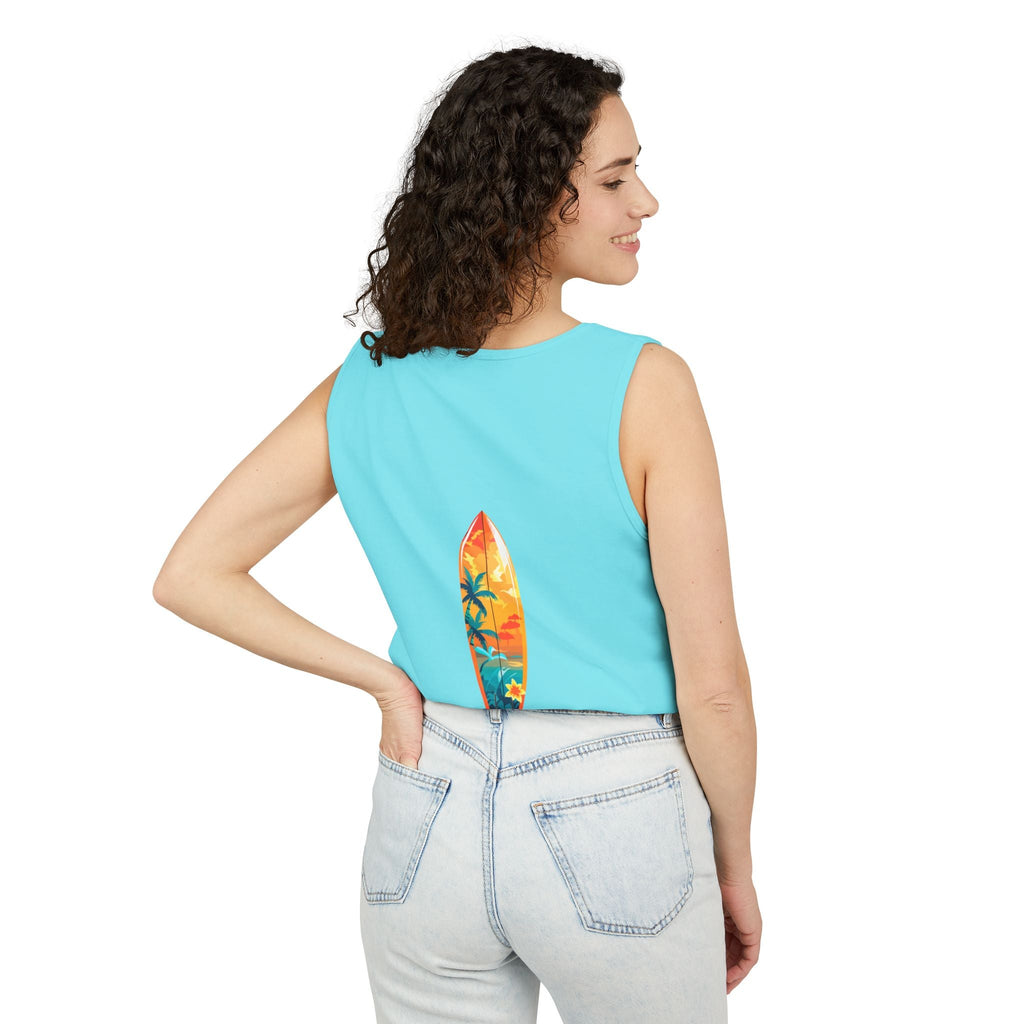 Tropical Sunset Tank Top Palm Tree Beach Graphic Tank - Etna Gift
