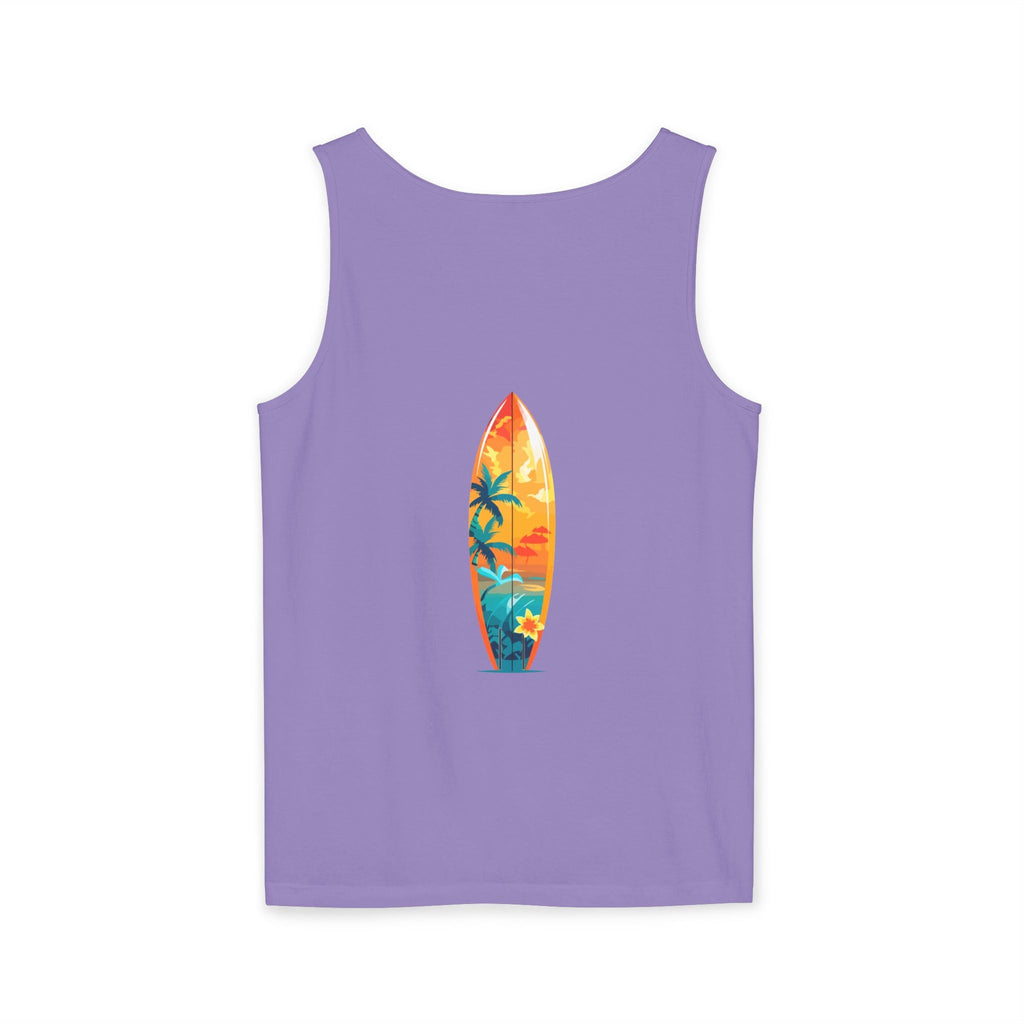 Tropical Sunset Tank Top Palm Tree Beach Graphic Tank - Etna Gift
