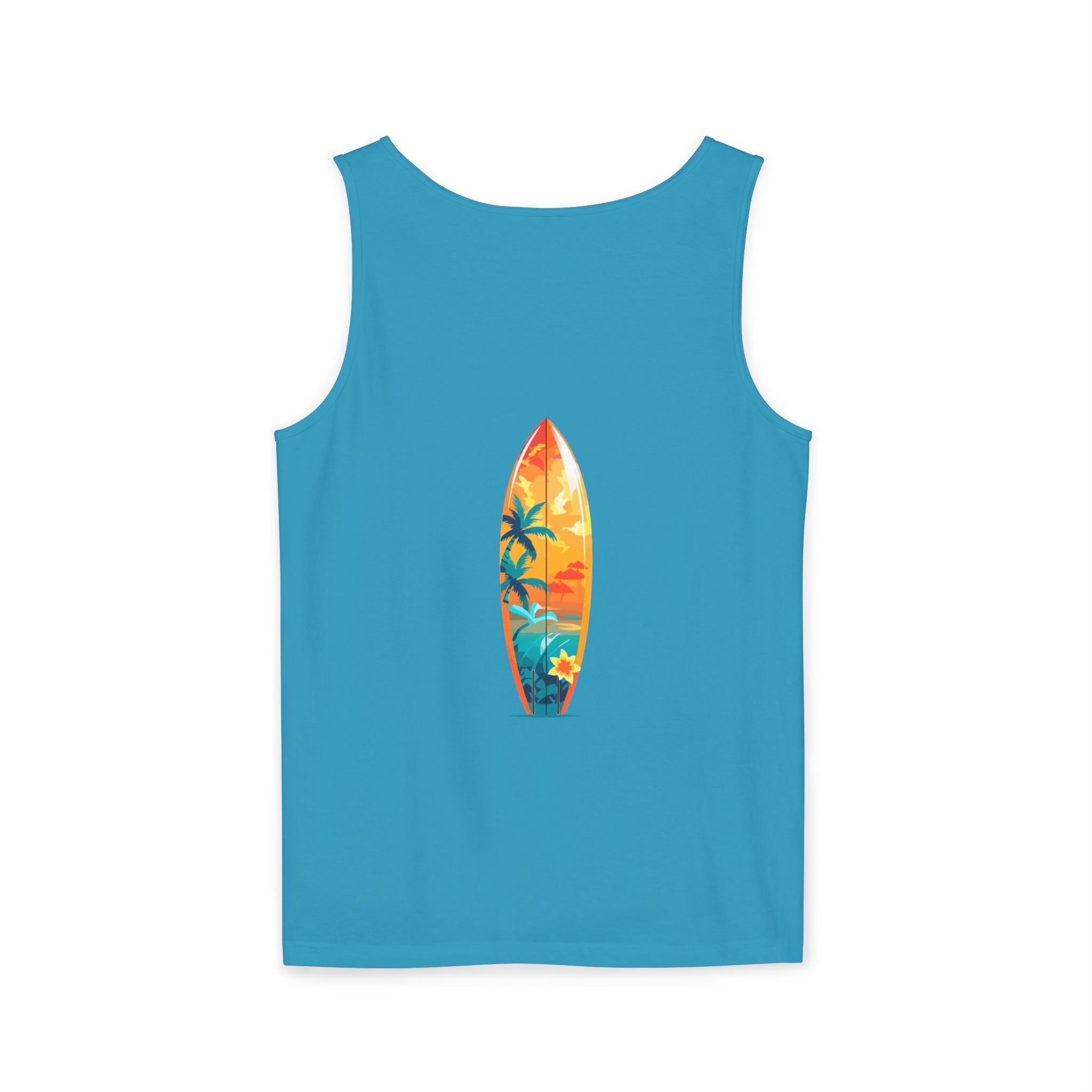 Tropical Sunset Tank Top Palm Tree Beach Graphic Tank - Etna Gift
