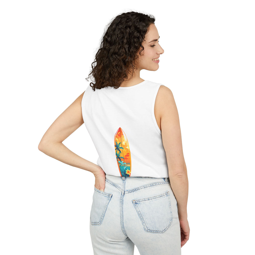 Tropical Sunset Tank Top Palm Tree Beach Graphic Tank - Etna Gift