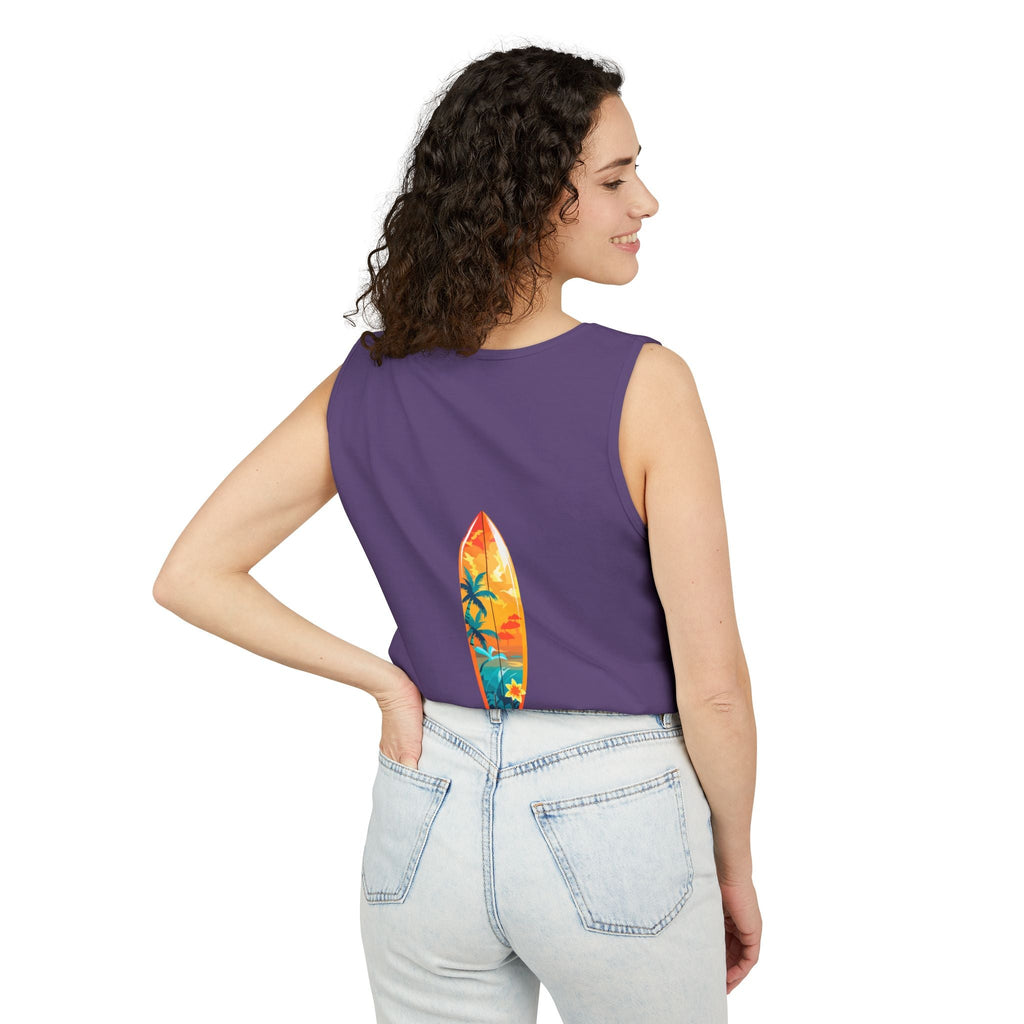 Tropical Sunset Tank Top Palm Tree Beach Graphic Tank - Etna Gift