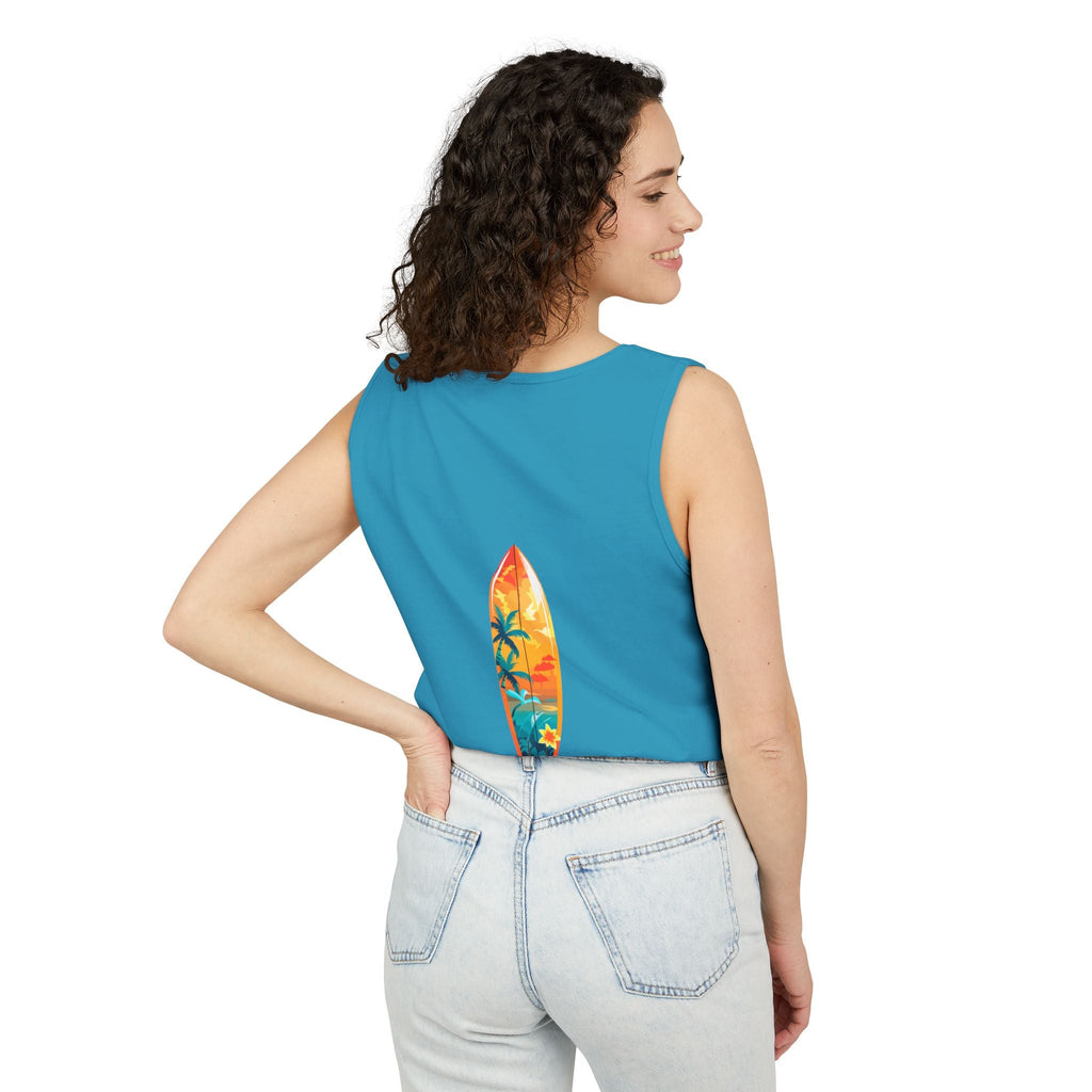 Tropical Sunset Tank Top Palm Tree Beach Graphic Tank - Etna Gift