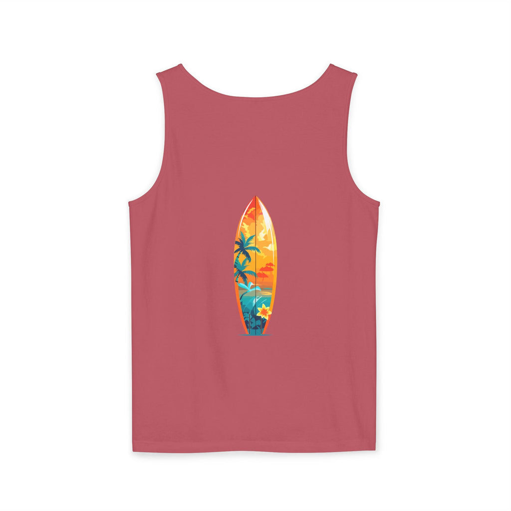Tropical Sunset Tank Top Palm Tree Beach Graphic Tank - Etna Gift