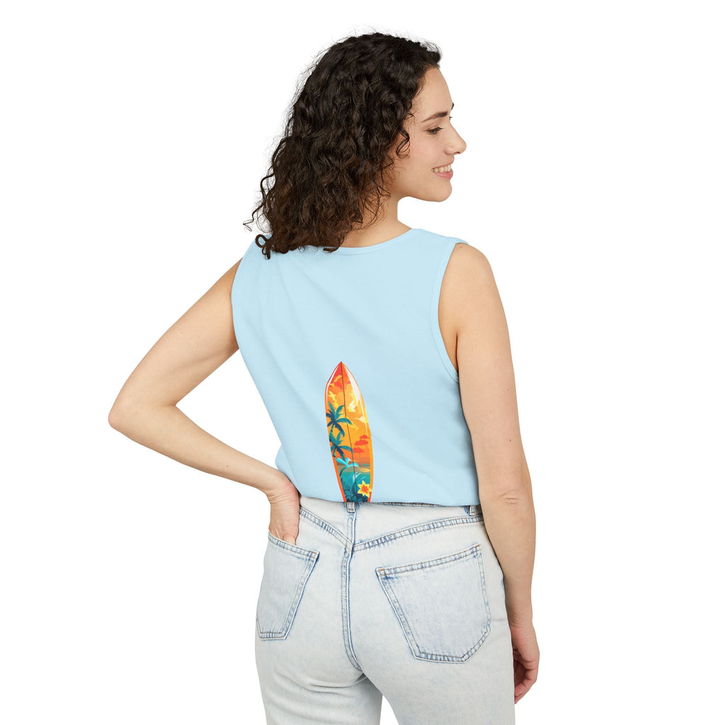 Tropical Sunset Tank Top Palm Tree Beach Graphic Tank - Etna Gift