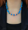 Turquoise natural stone necklace - Etna Gift
