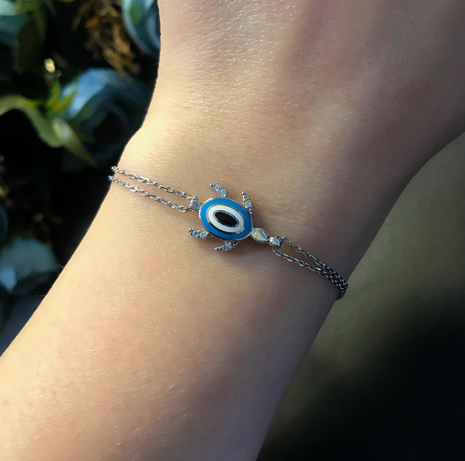 Turtle 925 Sterling Silver Bracelet - Etna Gift