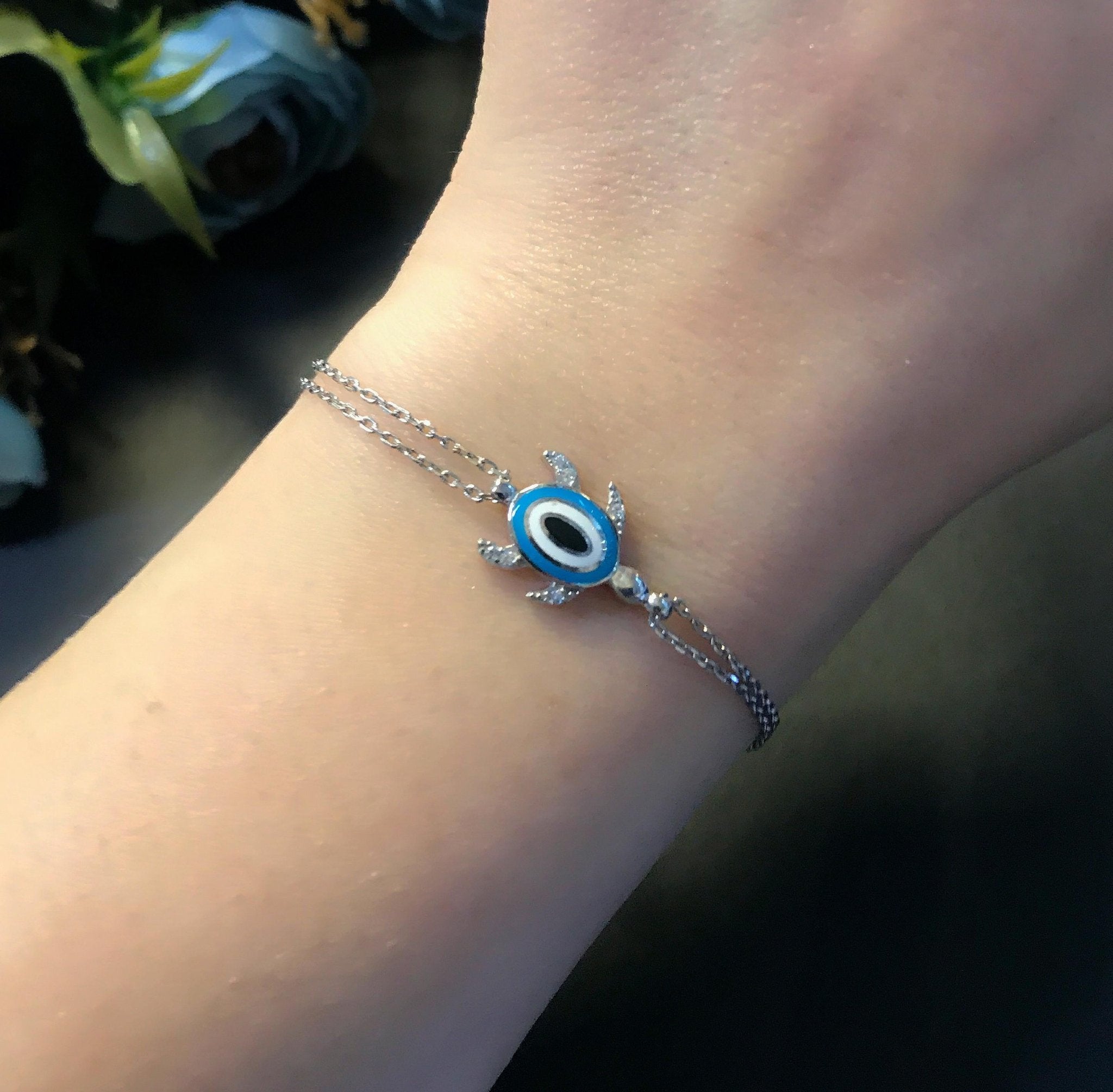 Turtle 925 Sterling Silver Bracelet - Etna Gift