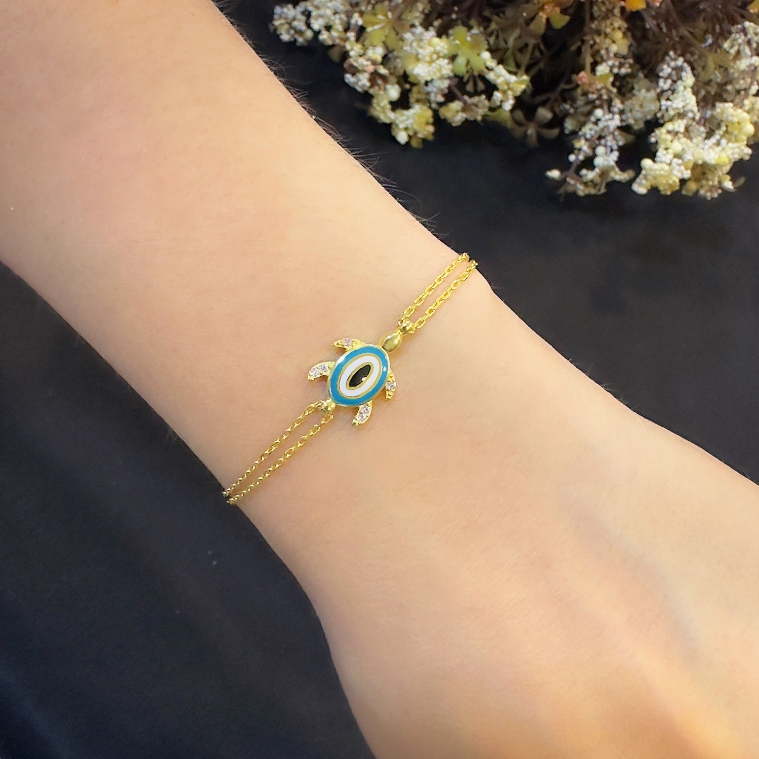 Turtle 925 Sterling Silver Bracelet - Etna Gift