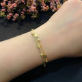Two - row oval 925 sterling silver bracelet in yellow - Etna Gift