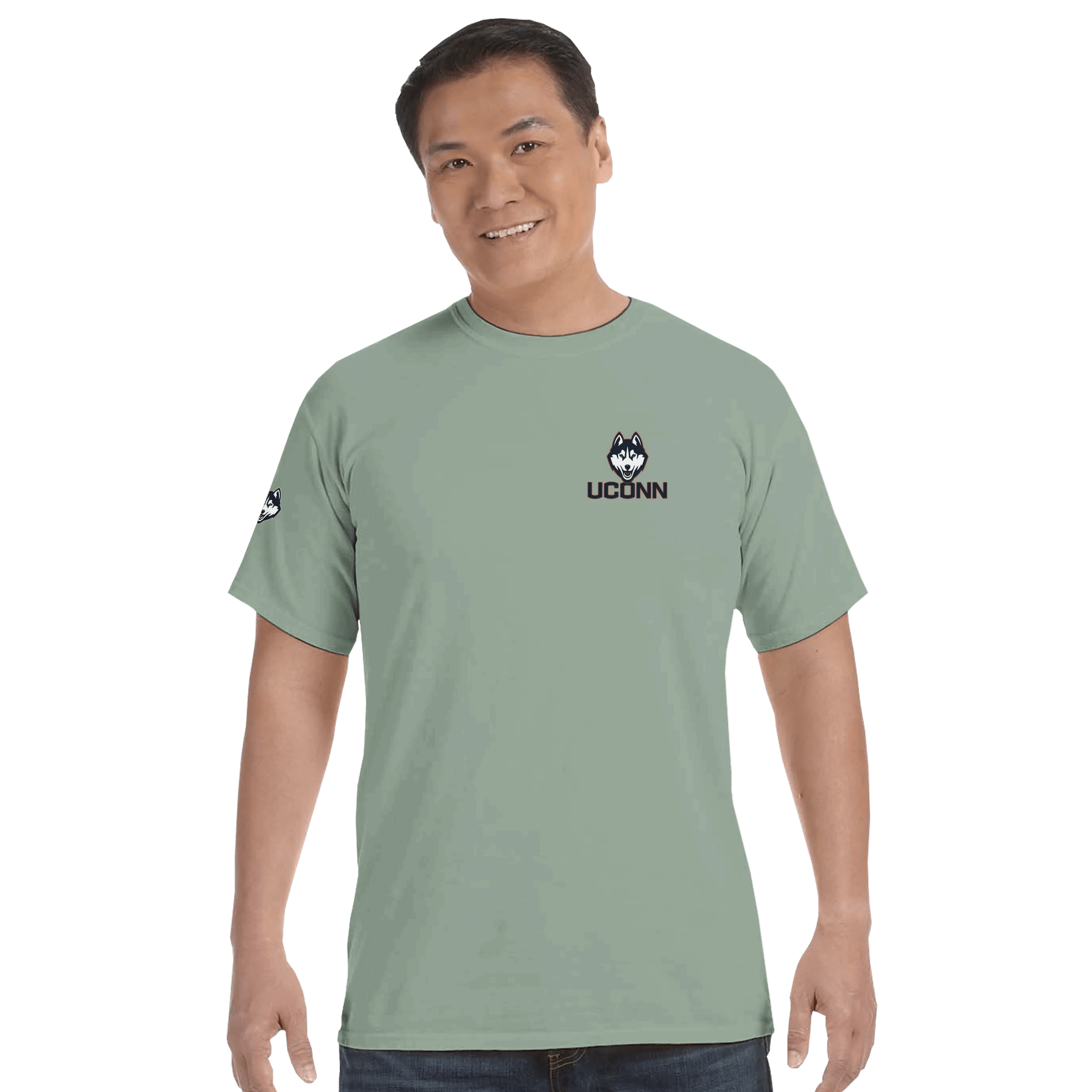 UConn Huskies Premium Ring - Spun Cotton T-Shirt – Vintage Wash Athletic Tee - Etna Gift