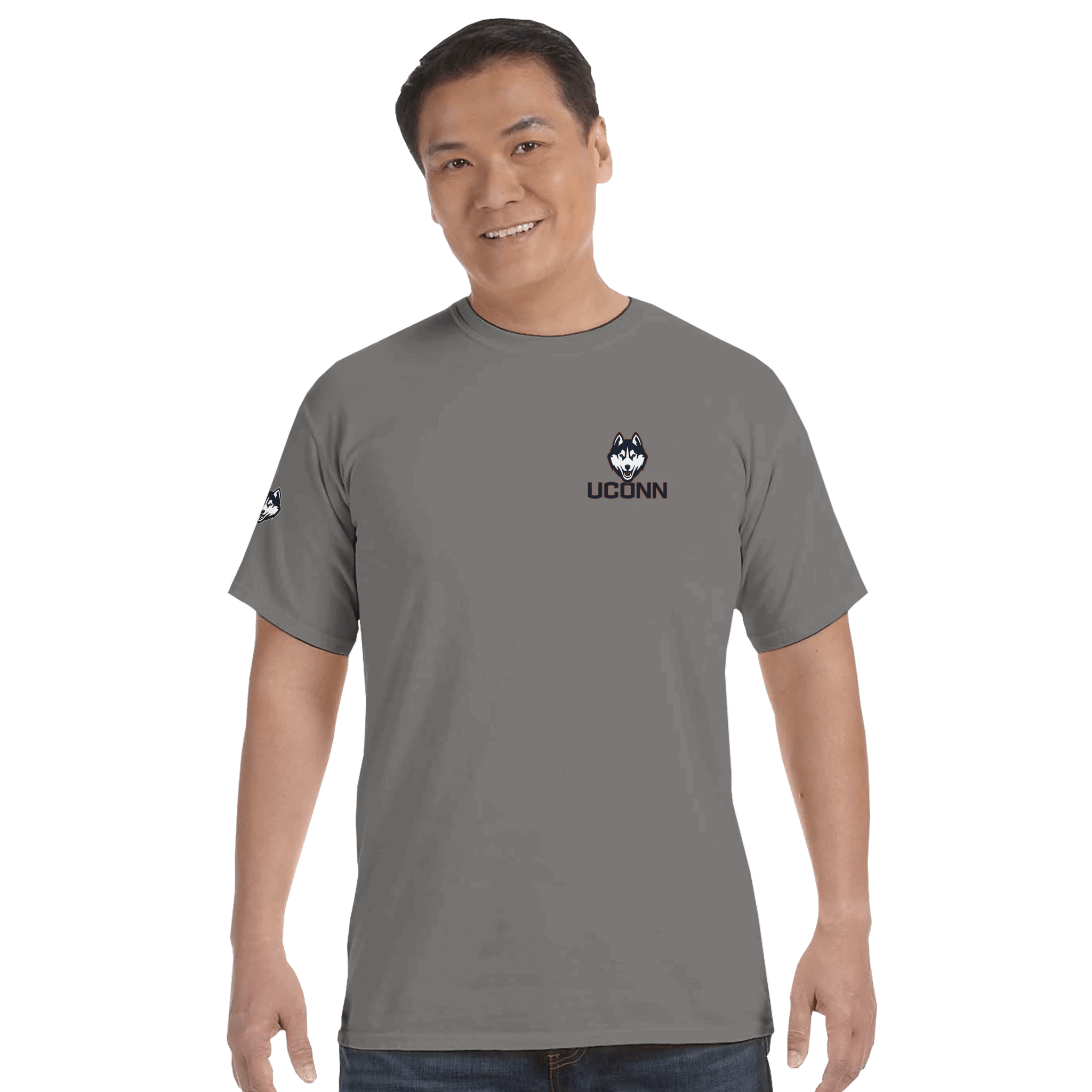 UConn Huskies Premium Ring - Spun Cotton T-Shirt – Vintage Wash Athletic Tee - Etna Gift