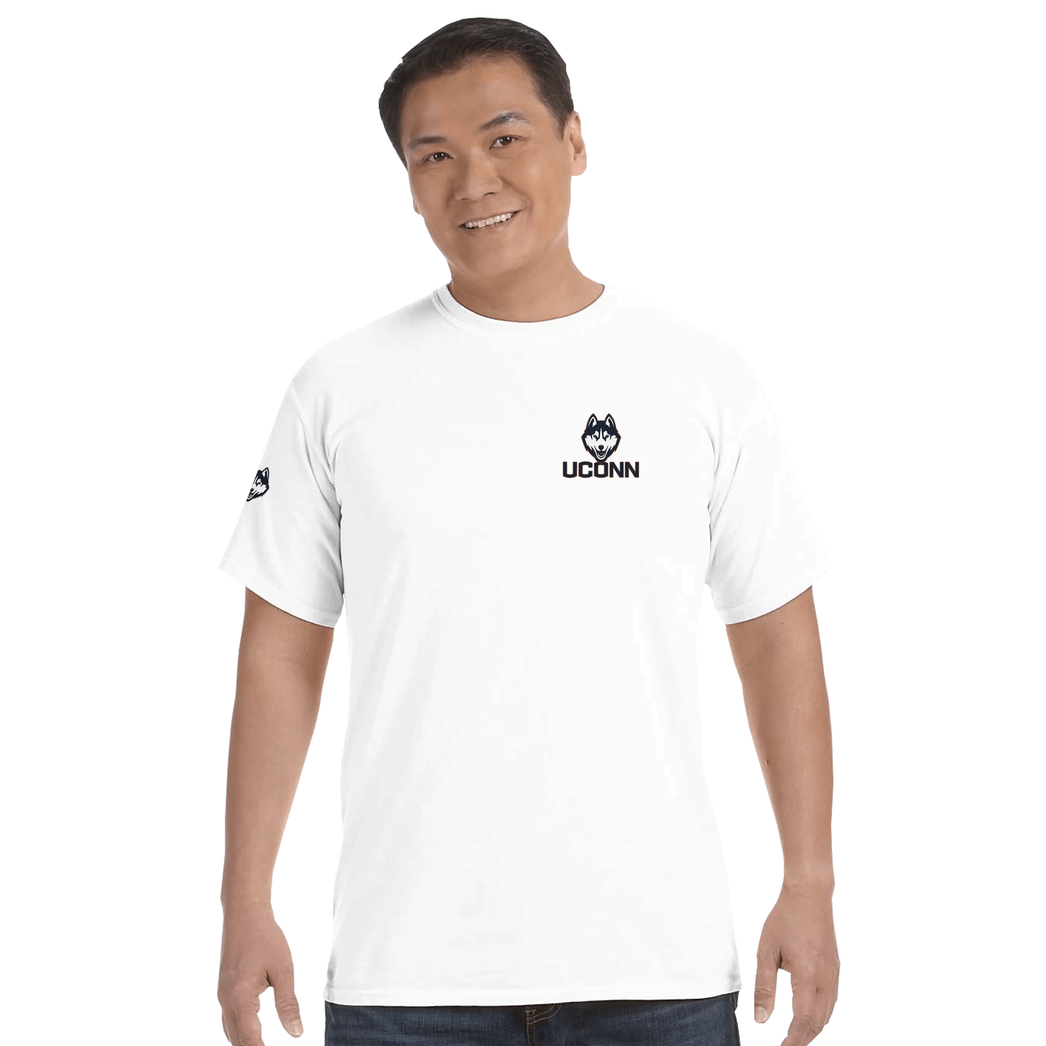 UConn Huskies Premium Ring - Spun Cotton T-Shirt – Vintage Wash Athletic Tee - Etna Gift