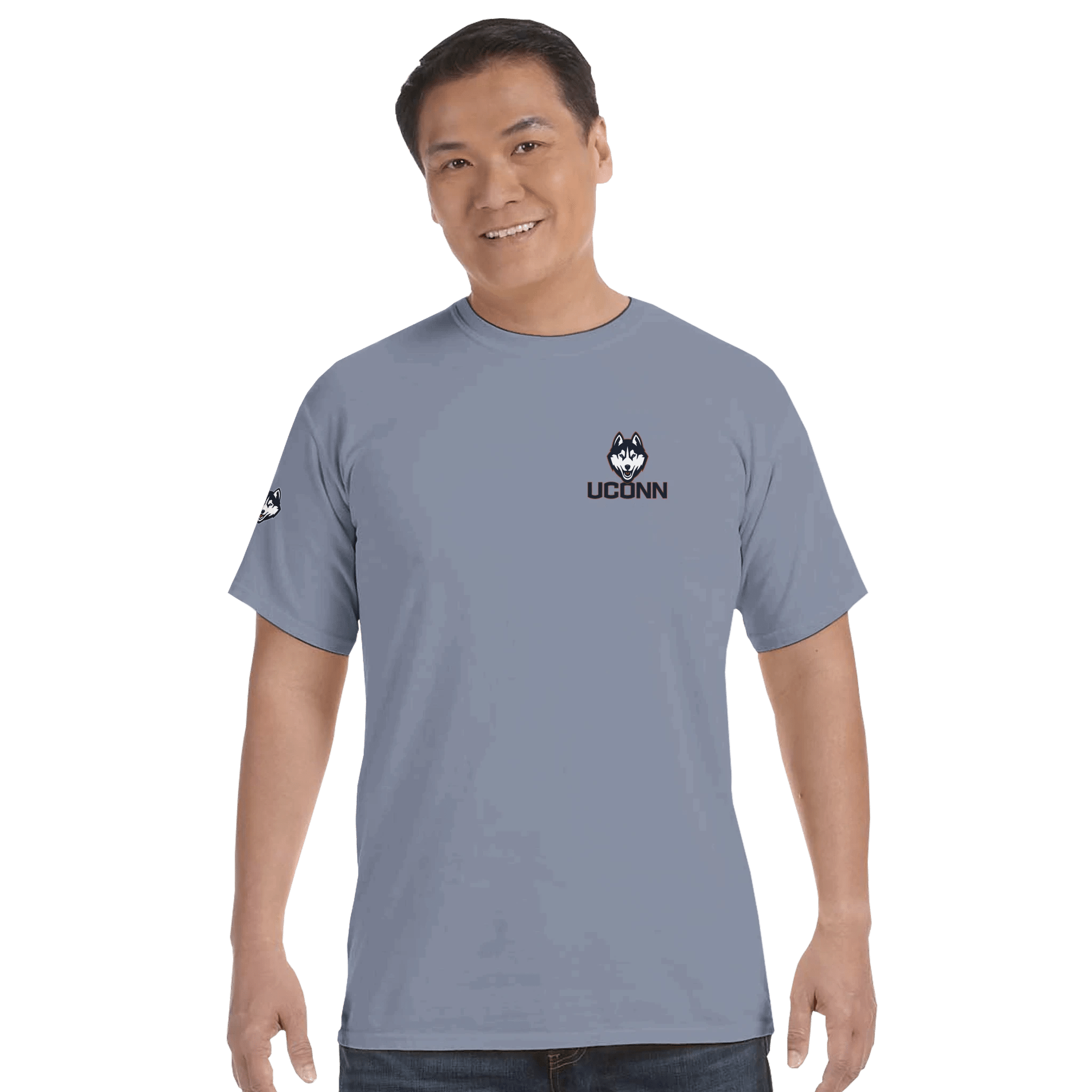 UConn Huskies Premium Ring - Spun Cotton T-Shirt – Vintage Wash Athletic Tee - Etna Gift