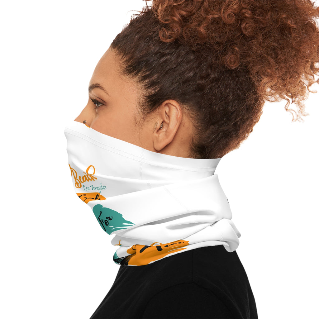 Venice Beach Palm Waves Neck Gaiter — Lightweight Beach Face Covering - Etna Gift