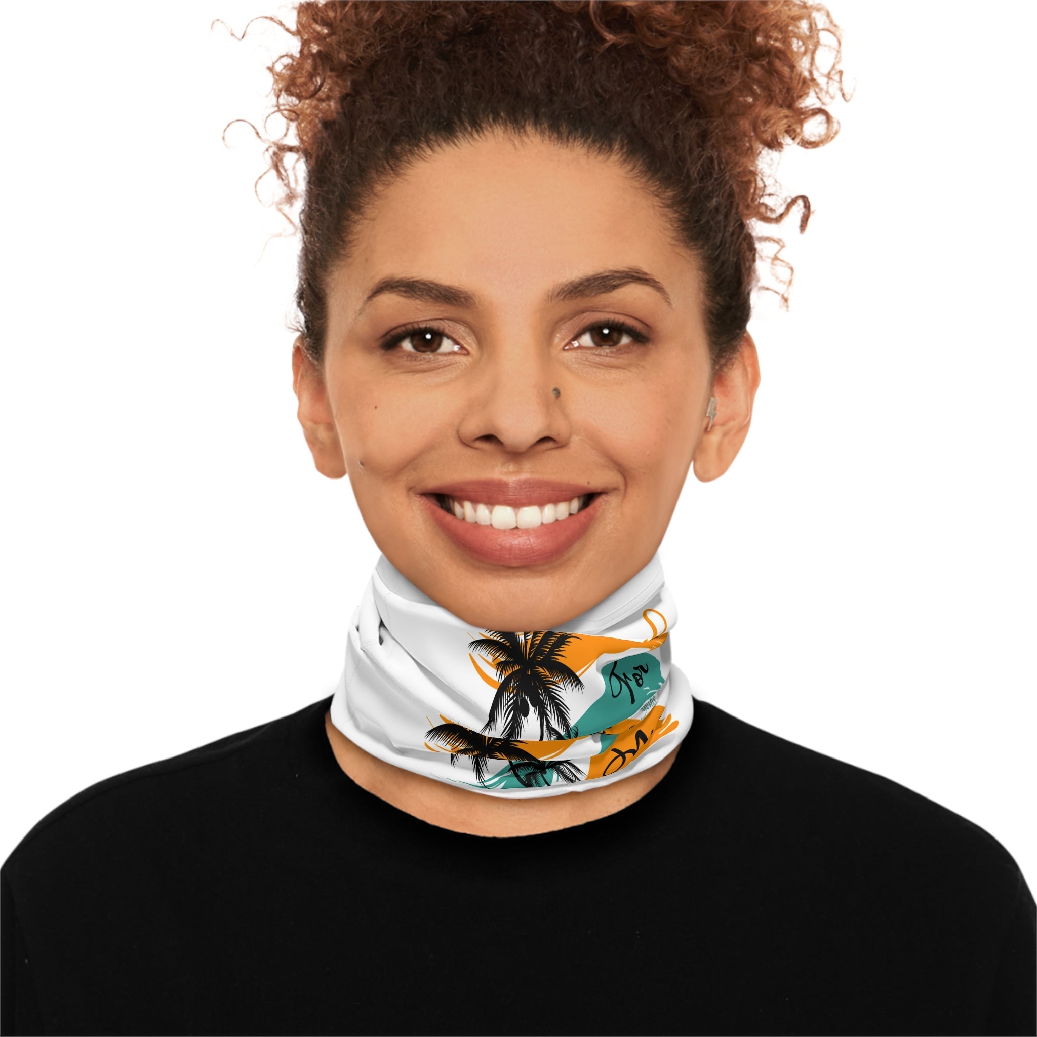 Venice Beach Palm Waves Neck Gaiter — Lightweight Beach Face Covering - Etna Gift