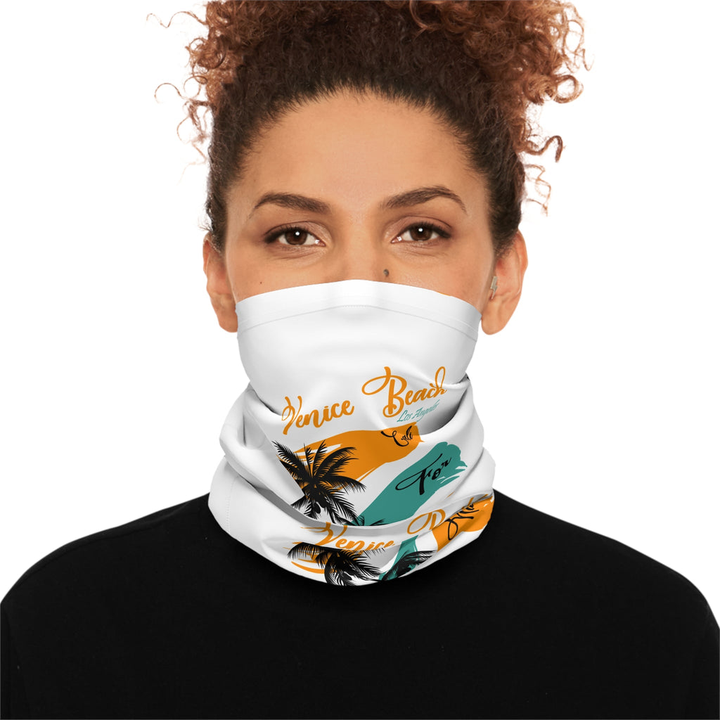 Venice Beach Palm Waves Neck Gaiter — Lightweight Beach Face Covering - Etna Gift