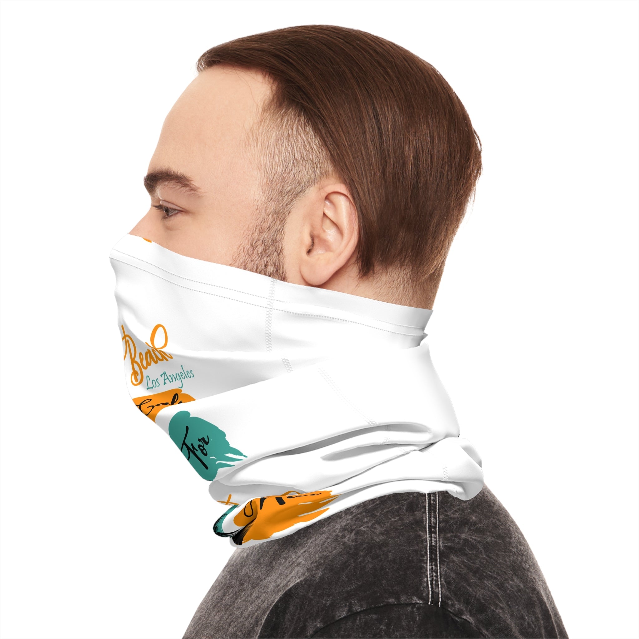 Venice Beach Palm Waves Neck Gaiter — Lightweight Beach Face Covering - Etna Gift