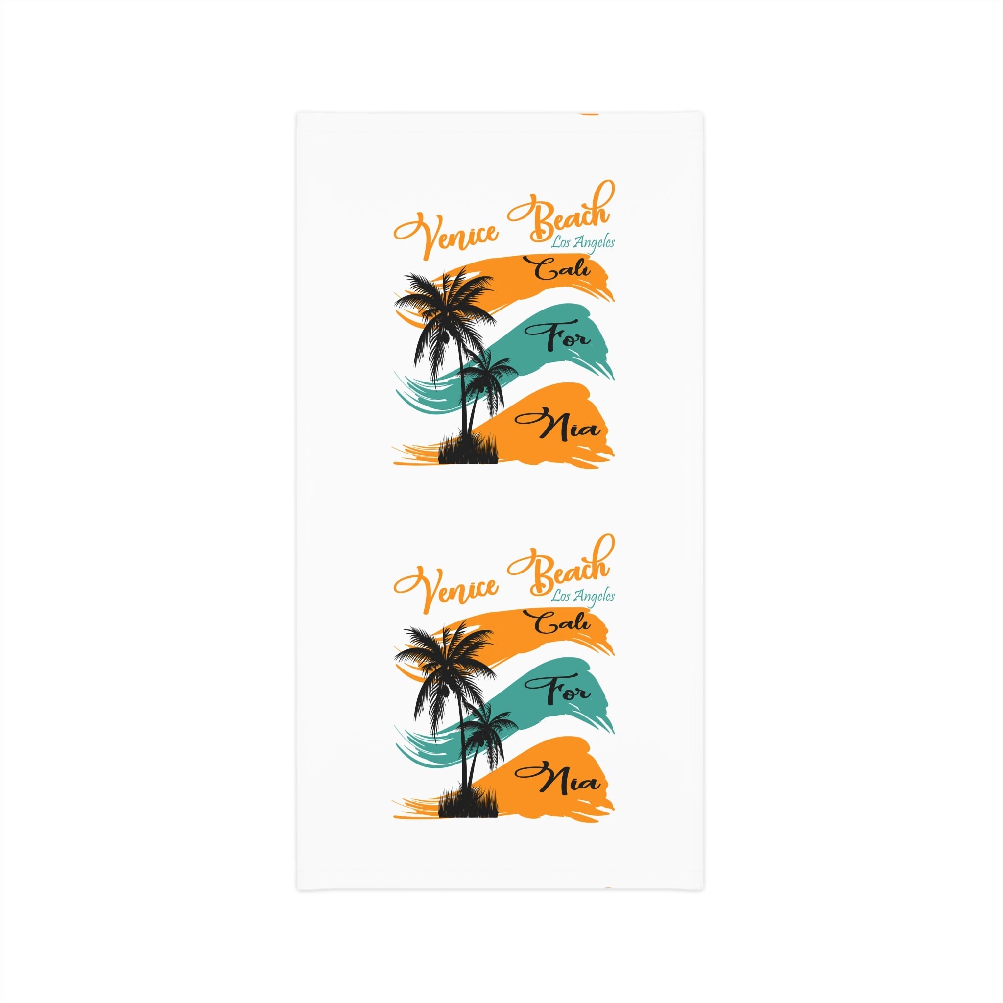 Venice Beach Palm Waves Neck Gaiter — Lightweight Beach Face Covering - Etna Gift