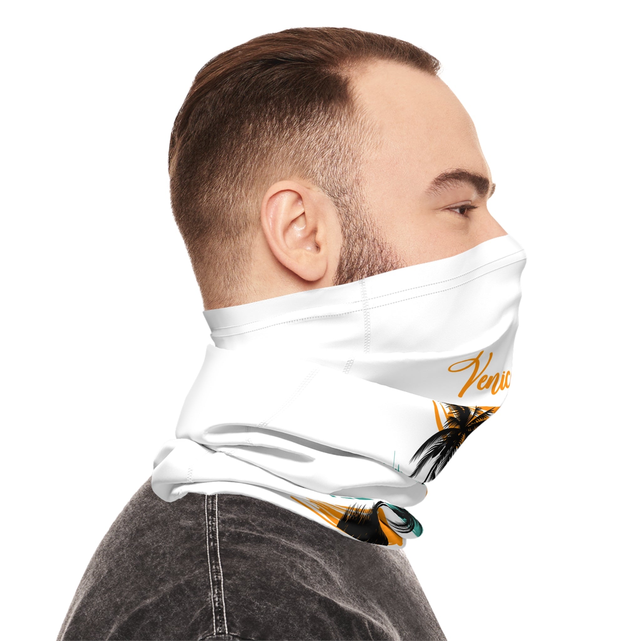 Venice Beach Palm Waves Neck Gaiter — Lightweight Beach Face Covering - Etna Gift