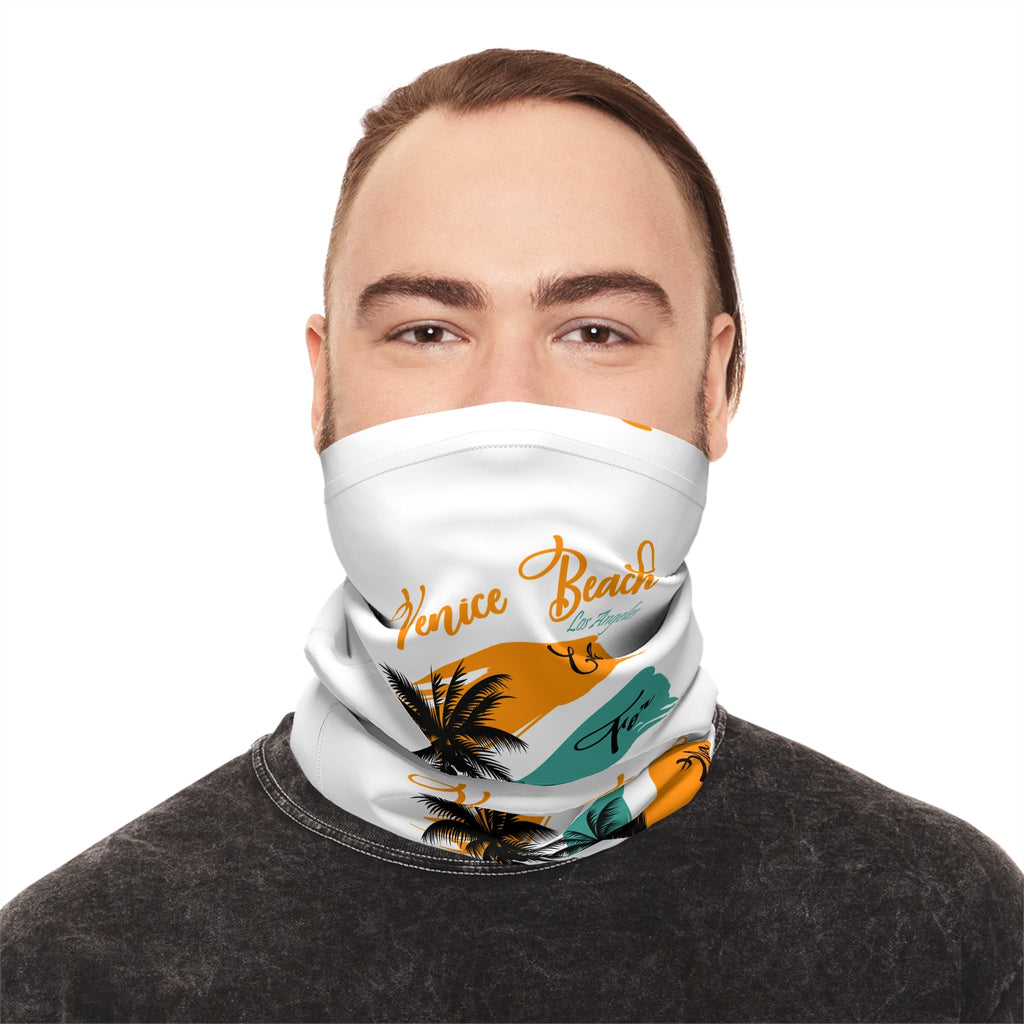 Venice Beach Palm Waves Neck Gaiter — Lightweight Beach Face Covering - Etna Gift