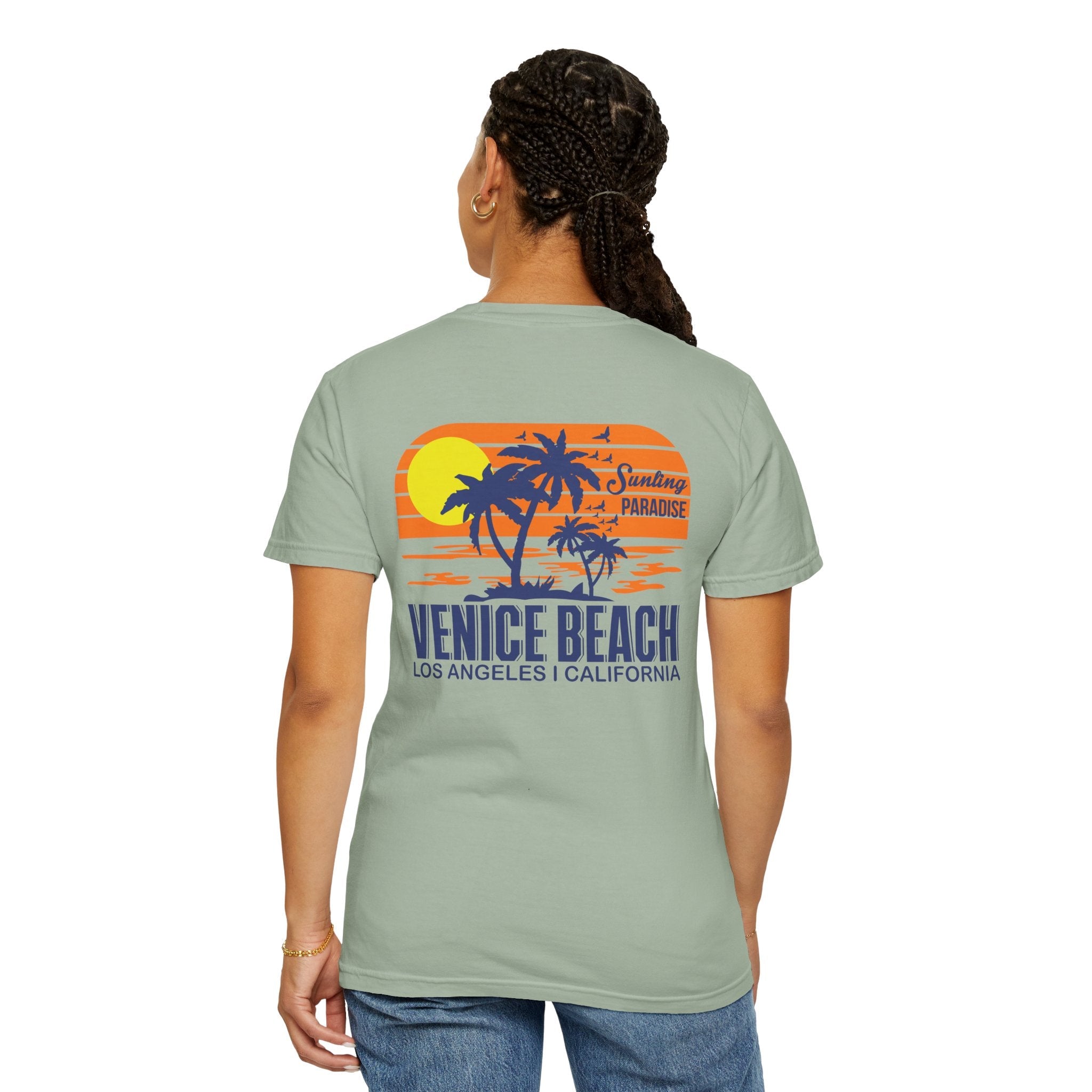 Venice Beach Sunset T-Shirt Palm Trees & Surf Retro Graphic - Etna Gift