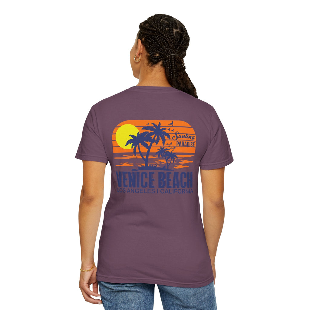 Venice Beach Sunset T-Shirt Palm Trees & Surf Retro Graphic - Etna Gift
