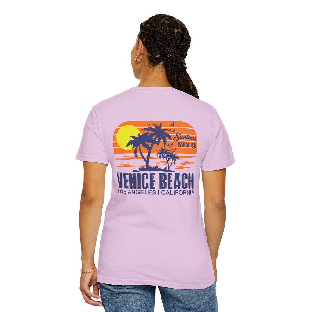 Venice Beach Sunset T-Shirt Palm Trees & Surf Retro Graphic - Etna Gift