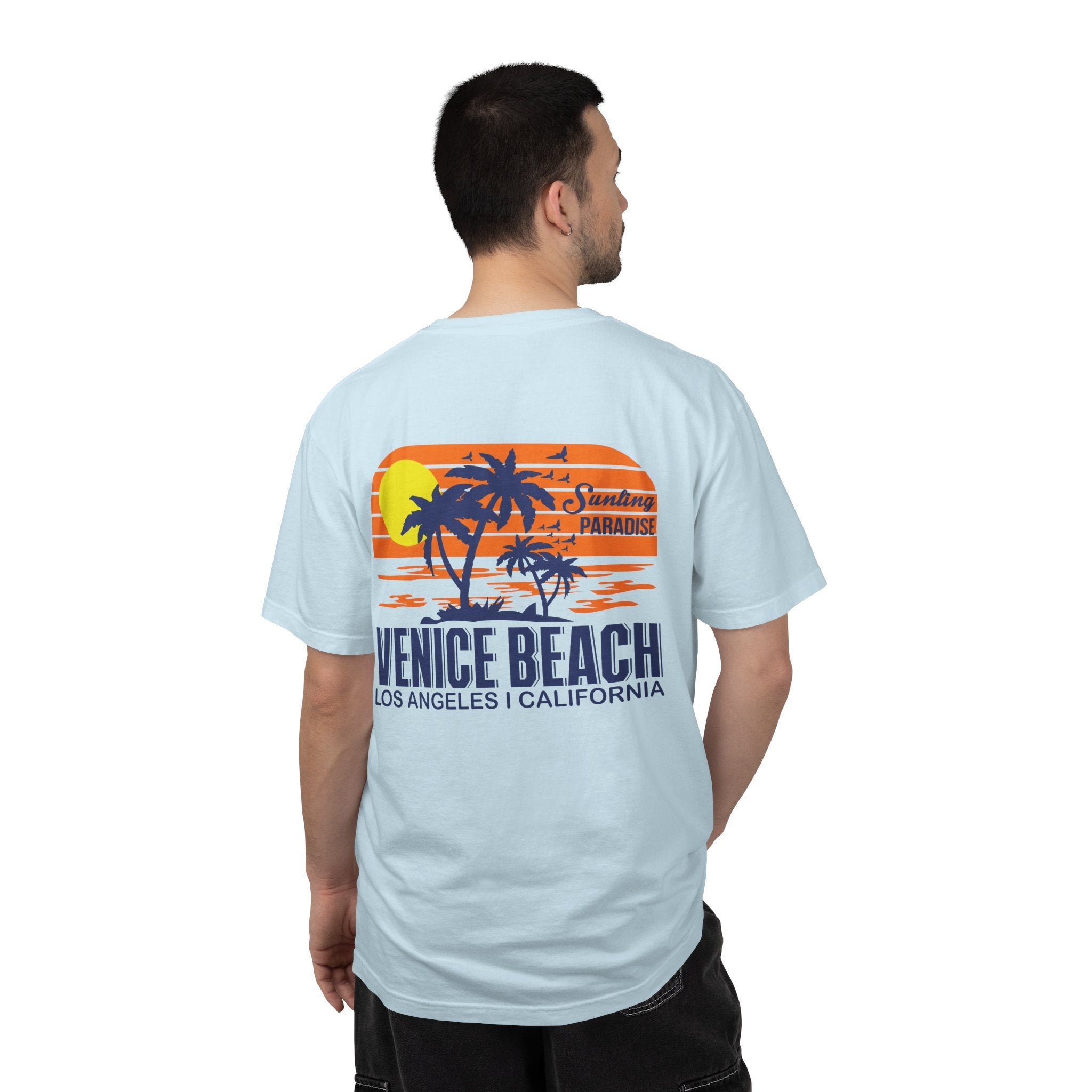 Venice Beach Sunset T-Shirt Palm Trees & Surf Retro Graphic - Etna Gift