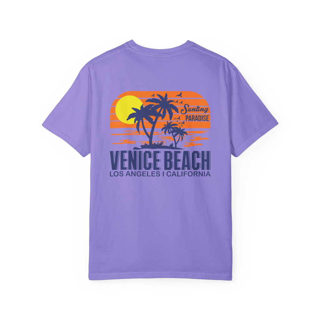 Venice Beach Sunset T-Shirt Palm Trees & Surf Retro Graphic - Etna Gift