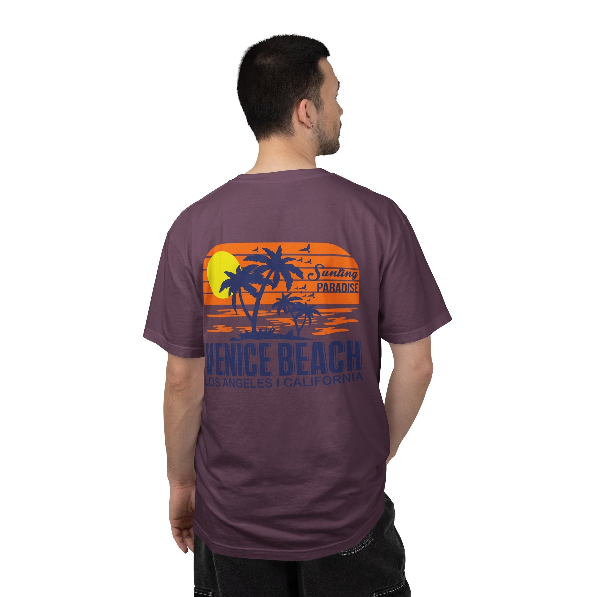 Venice Beach Sunset T-Shirt Palm Trees & Surf Retro Graphic - Etna Gift
