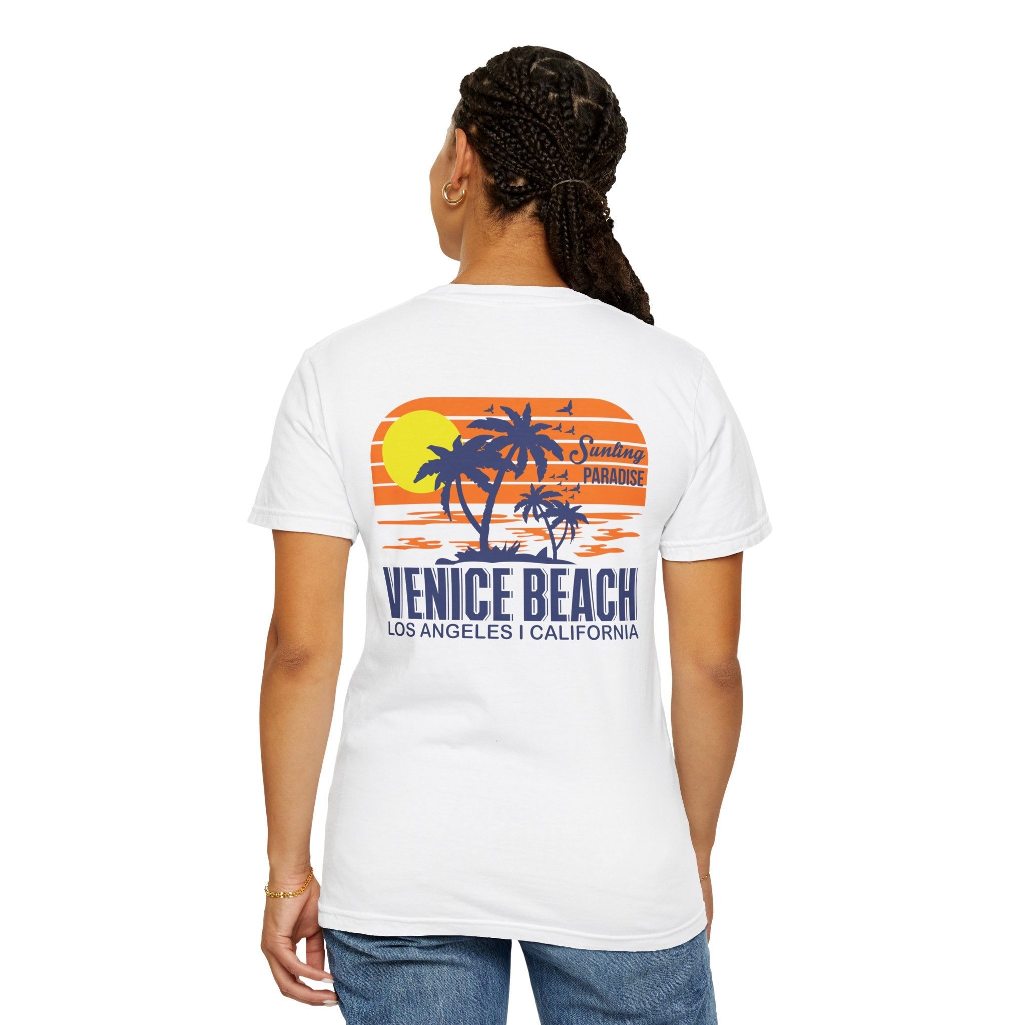 Venice Beach Sunset T-Shirt Palm Trees & Surf Retro Graphic - Etna Gift