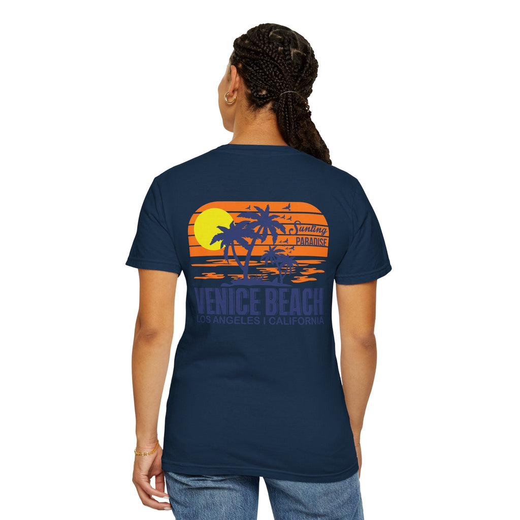 Venice Beach Sunset T-Shirt Palm Trees & Surf Retro Graphic - Etna Gift